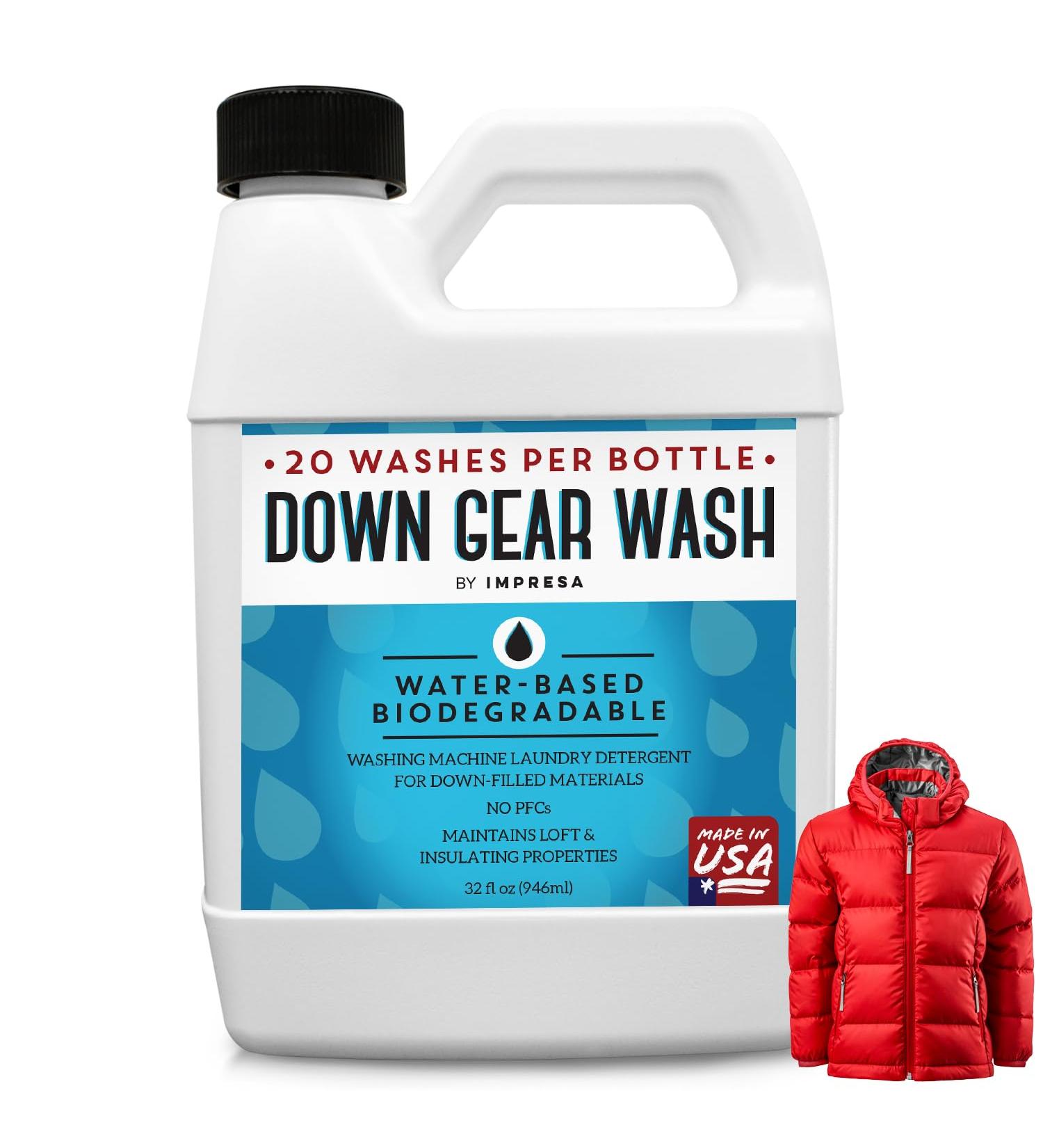 20 Loads Concentrated Down Wash Detergent - Restore Loft & Warmth for Coats & Jackets - USA Made - High-Performance 32 oz Detergent for Water Repellency - Buy Online on GoSupps.com