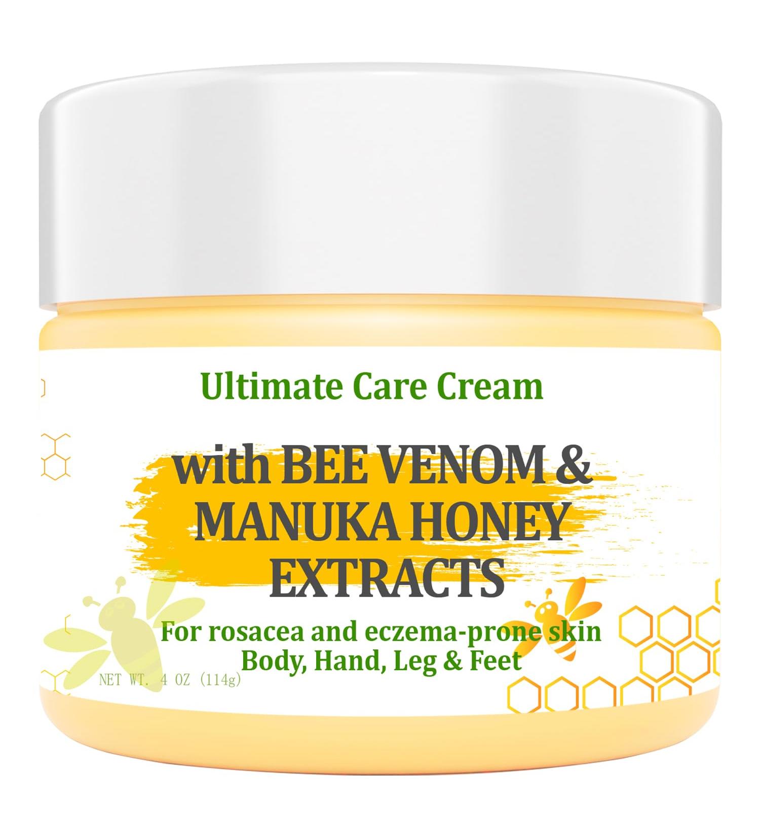 Advanced Bee Venom & Manuka Honey Cream Professional for Dry Skin Moisturizes Body & Feet Soothes Adults & Children 4 Fl Oz (Pack of 1) - Buy Online on GoSupps.com