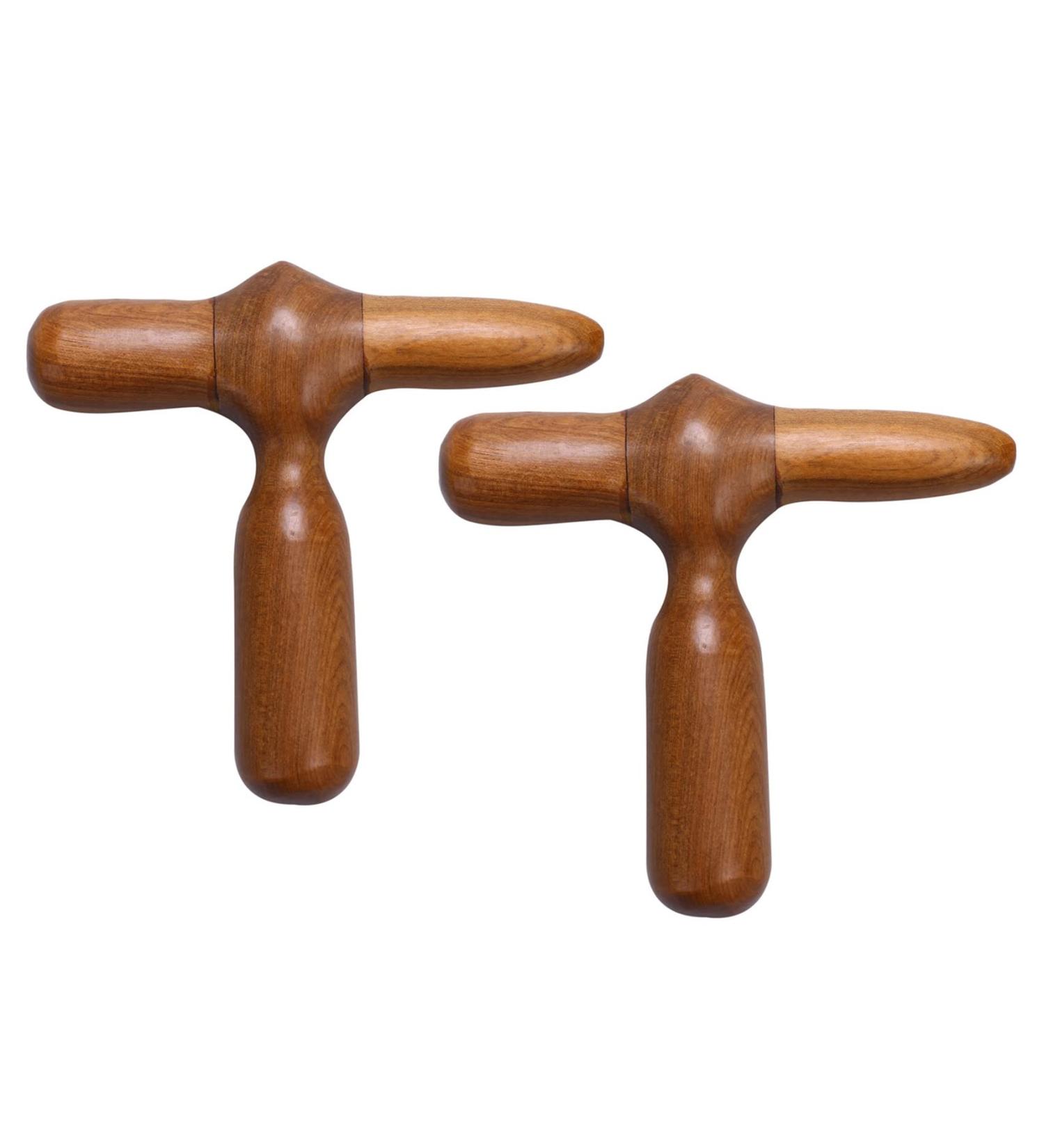 AuntYou Acupuncture Stick Cross Hammer Set - 2pcs Hand Foot Leg Massage Device for Health & Beauty - Buy Online on GoSupps.com