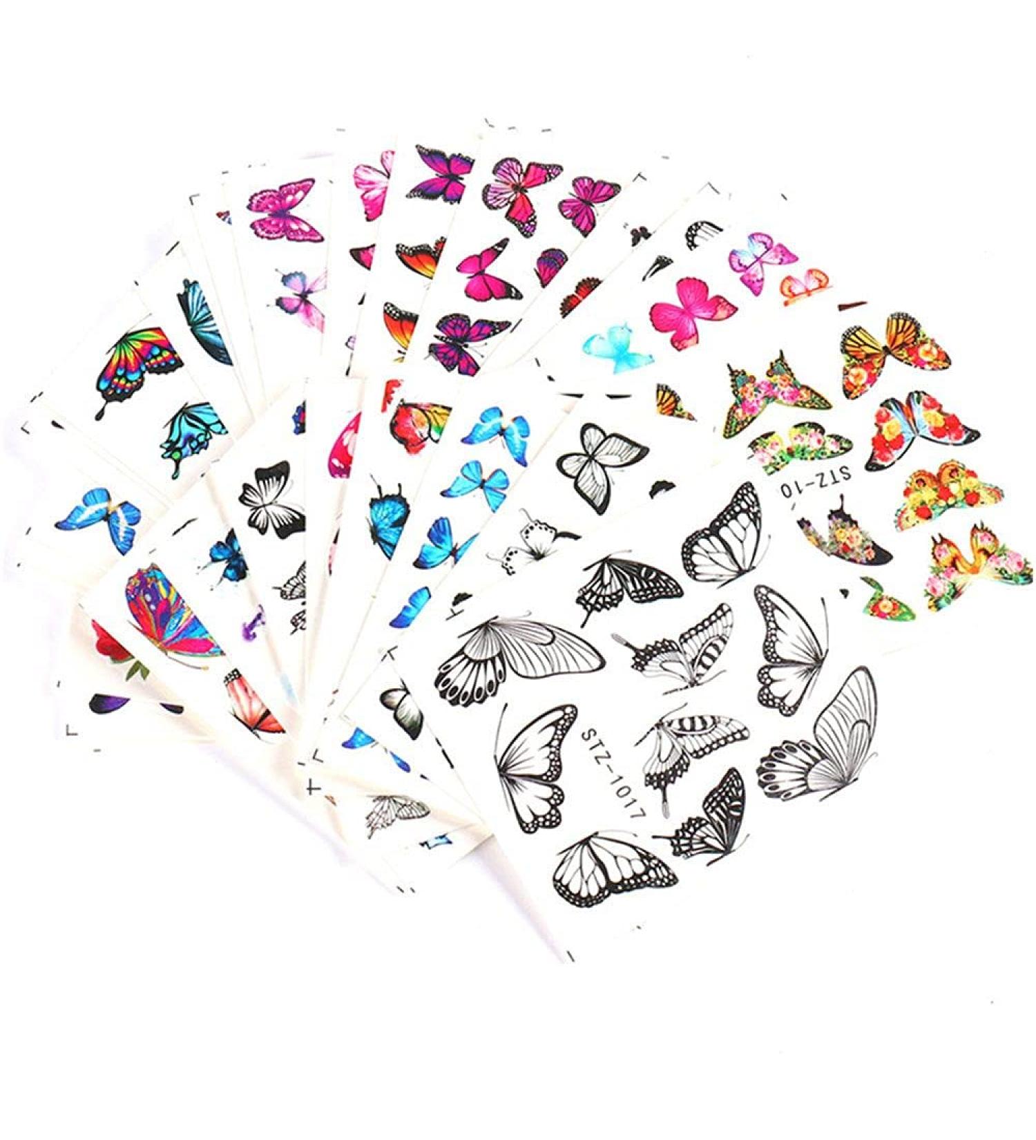 Manicure Adhesive Holographic DIY 3D Butterfly-shapeNail Decals Nail Art Nail Stickers - Buy Online on GoSupps.com