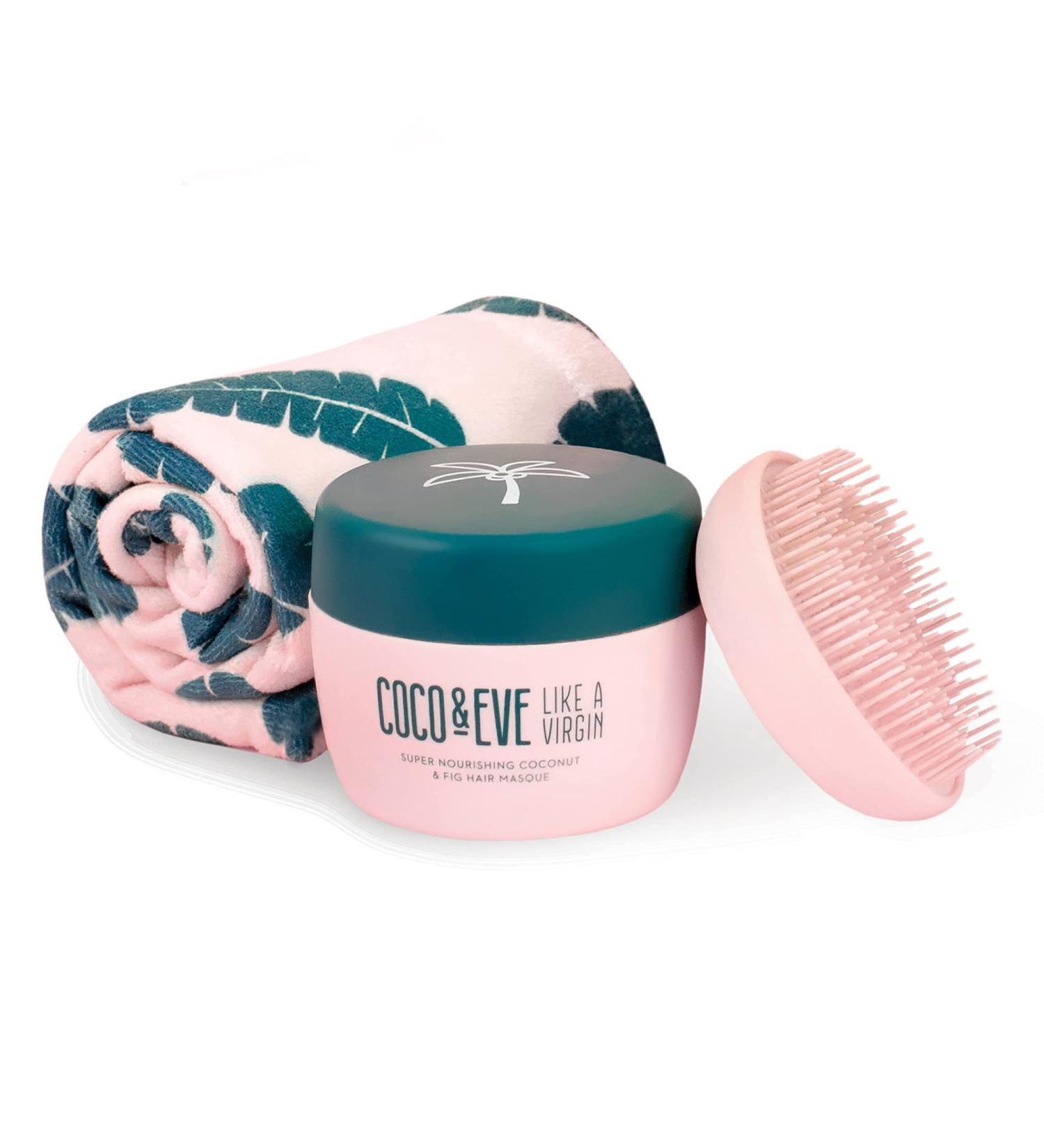 Coco & Eve That's A Wrap Bundle - Hair Mask, Tangle Tamer, and Hair Towel Wrap | Shea Butter & Argan Oil Hair Masque for Repair & Hydration - Buy Online on GoSupps.com