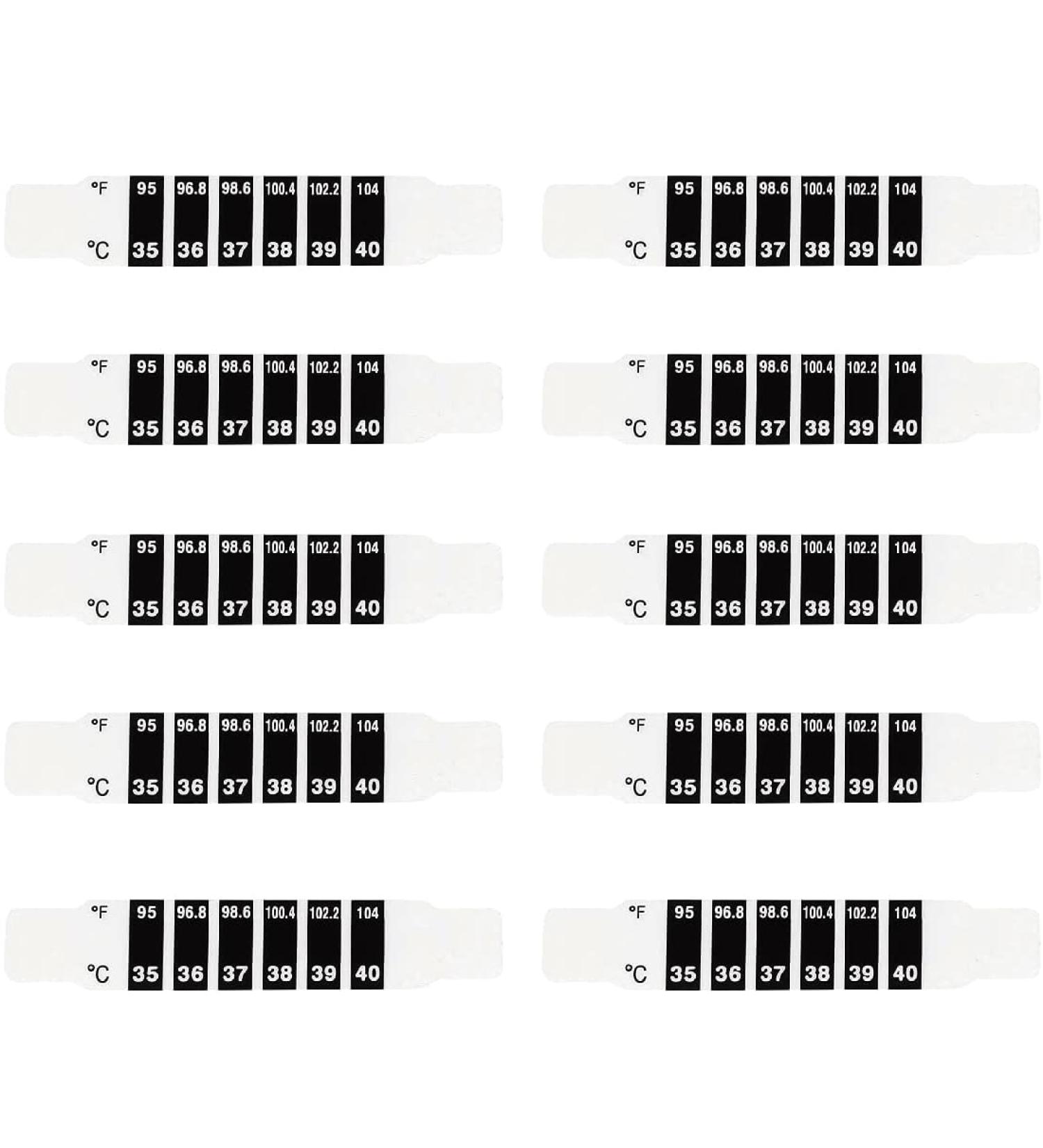 Buy 10 Pack Fever Thermometers for Babies - Reusable Forehead Strips & Color Change Stickers - Accurate Temperature Measurement for Children & Adults - Buy Online on GoSupps.com