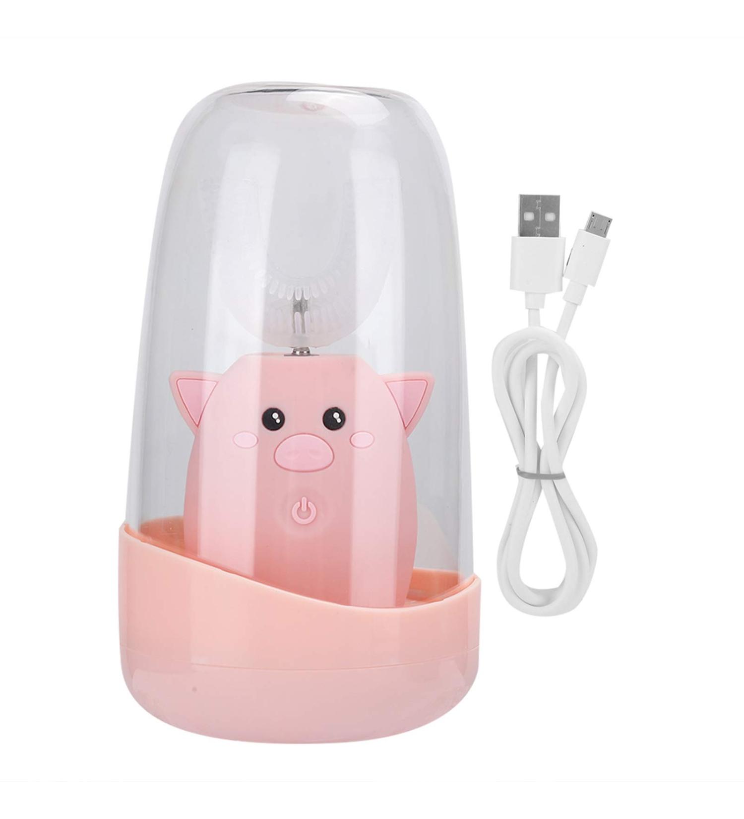 Children's Electric Toothbrush - U Form Head Waterproof Sound Function for Ages 2-12 - Pink - IPX7 1 Pack - Buy Online on GoSupps.com