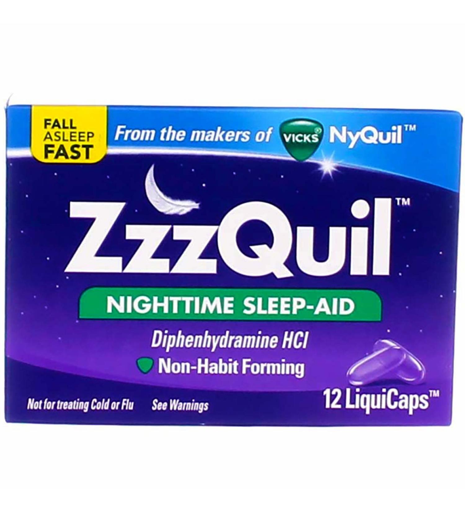 ZzzQuil Nighttime Sleep-Aid LiquiCaps 12 ea (Pack of 6) - Buy Online on GoSupps.com