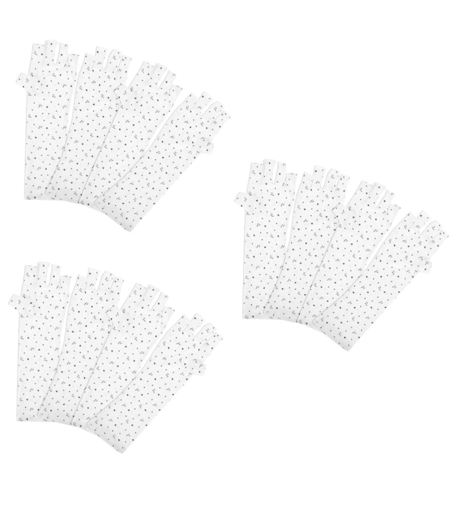 FOMIYES 6 Pairs Nail Gloves Mittens Manicure Dryer Gloves Manicure Accessories Nail Dryer Glove Gloves Nail Gloves Nail Art Gel Hand White Protector Polyester Women's - Buy Online on GoSupps.com