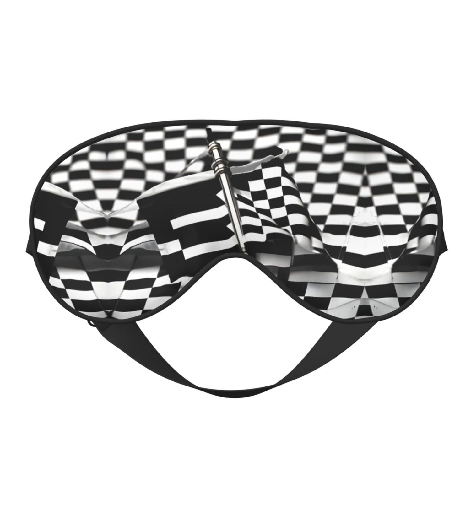 Checkered Flags Race Flags Soft Sleep Eye Mask Female Breathable Eye Patch Perfect for Travel and Relaxation - Buy Online on GoSupps.com