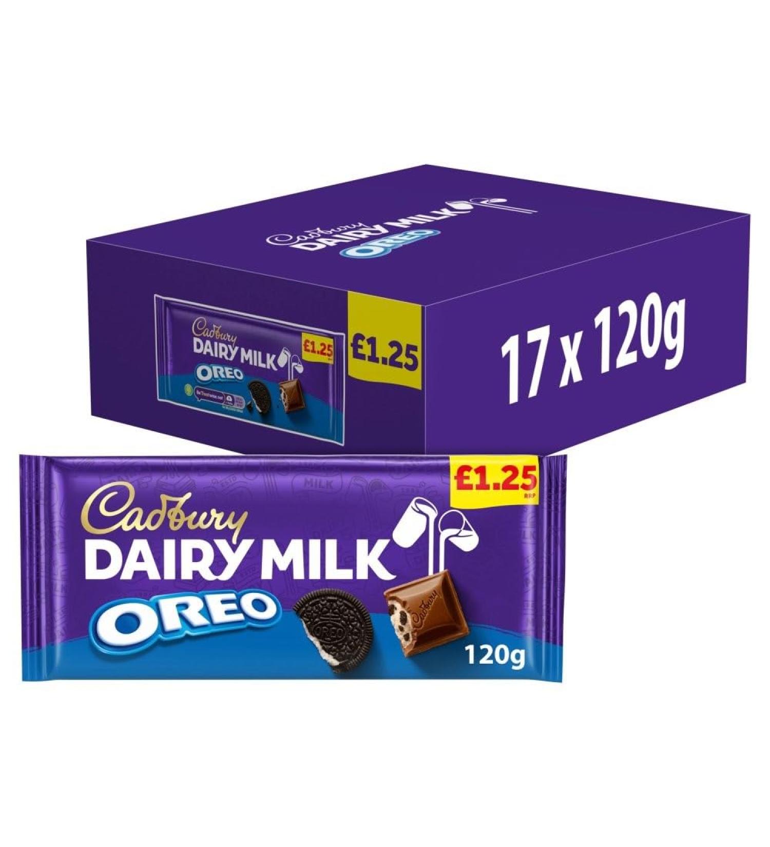 Cadbury Cadbury Lait dairy Oreo 120g x 17 bars