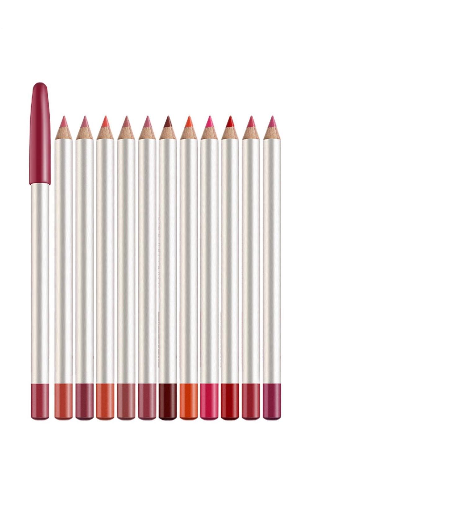 Lip Liner Pencil 12 Colors with Silky Texture Smudge-Proof for Lip Makeup - Pencil for - for Women Friends Family Sister and Girlfriend Dates and Parties - Buy Online on GoSupps.com