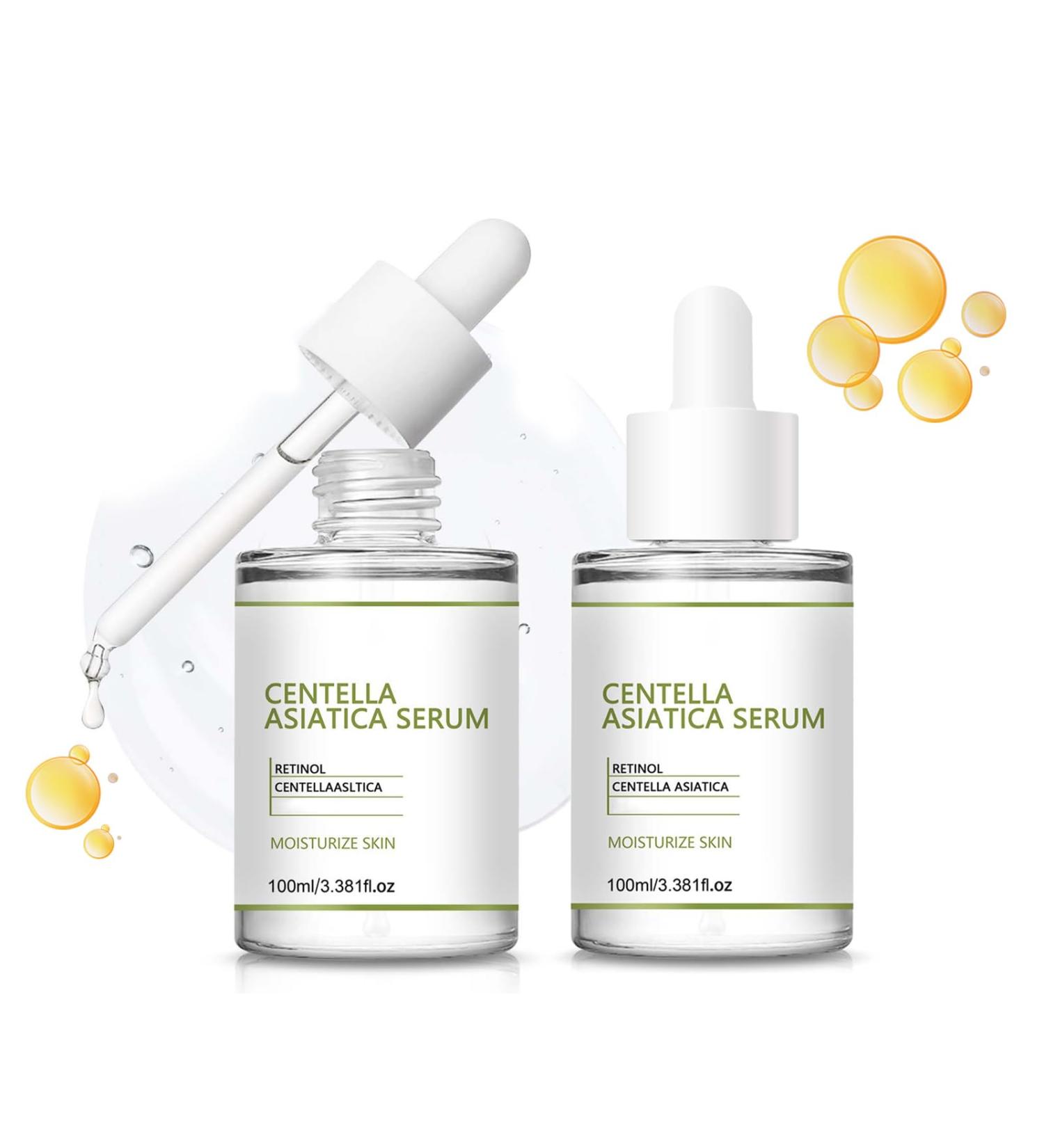 Centella Asiatica facial serum for women antiaging and moisturizing for the skin longlasting slightly moisturizing smoothness improves skin elasticity 2 pieces - Buy Online on GoSupps.com