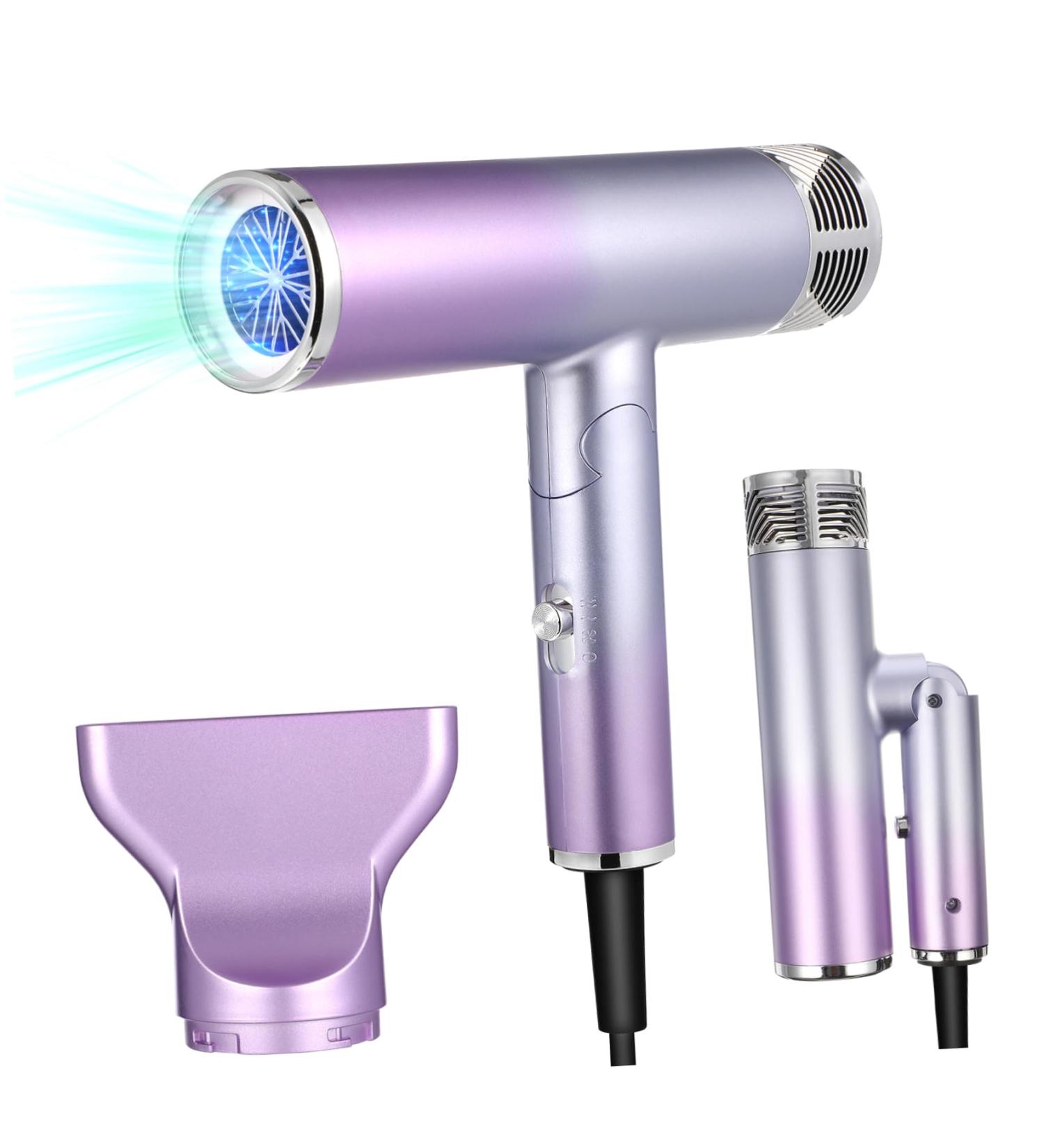 CANIGHT Travel Blow Dryer Travel Hair Bonnet Dryer Mini Hair Dryer for Travel Brushless Motor Abs - Buy Online on GoSupps.com