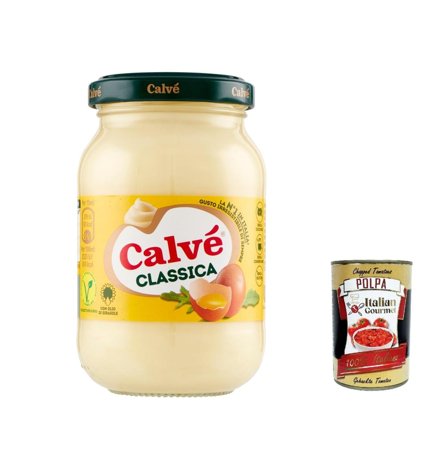  Italian Gourmet E.R. Maionese Classica Sunflower Oil Calv - Perfect for Sandwich and Kanties No Preservatives and Sugar Gluten Free 225ml + Italian Polpa Gourmet 400g - Buy Online on GoSupps.com