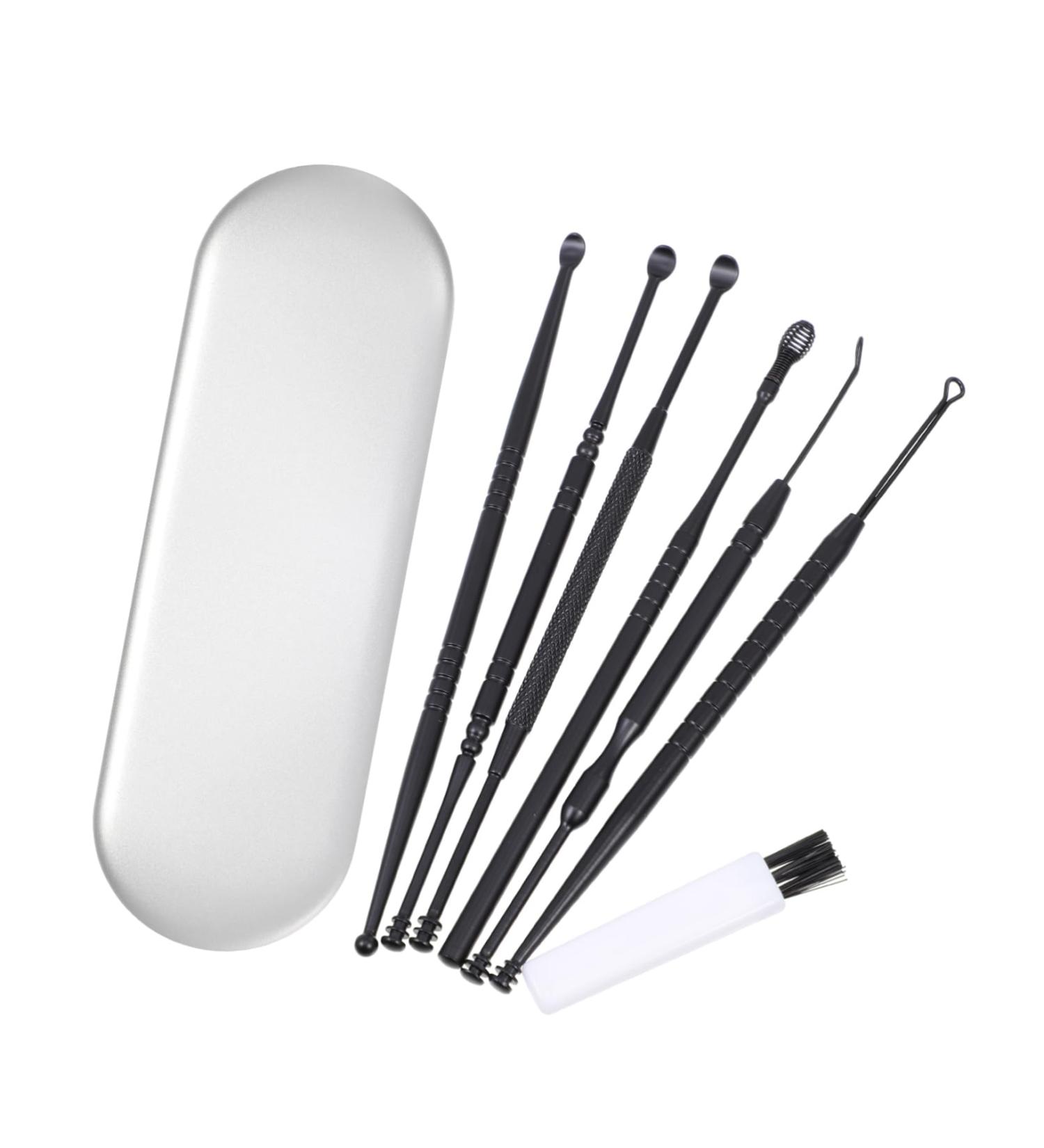 FRCOLOR Stainless Steel Ear Spoon Grooming Kit - Ear Cleaning Tools & Headphone Cleaning Set for Travel - Durable Household Tool Kit - Buy Online on GoSupps.com