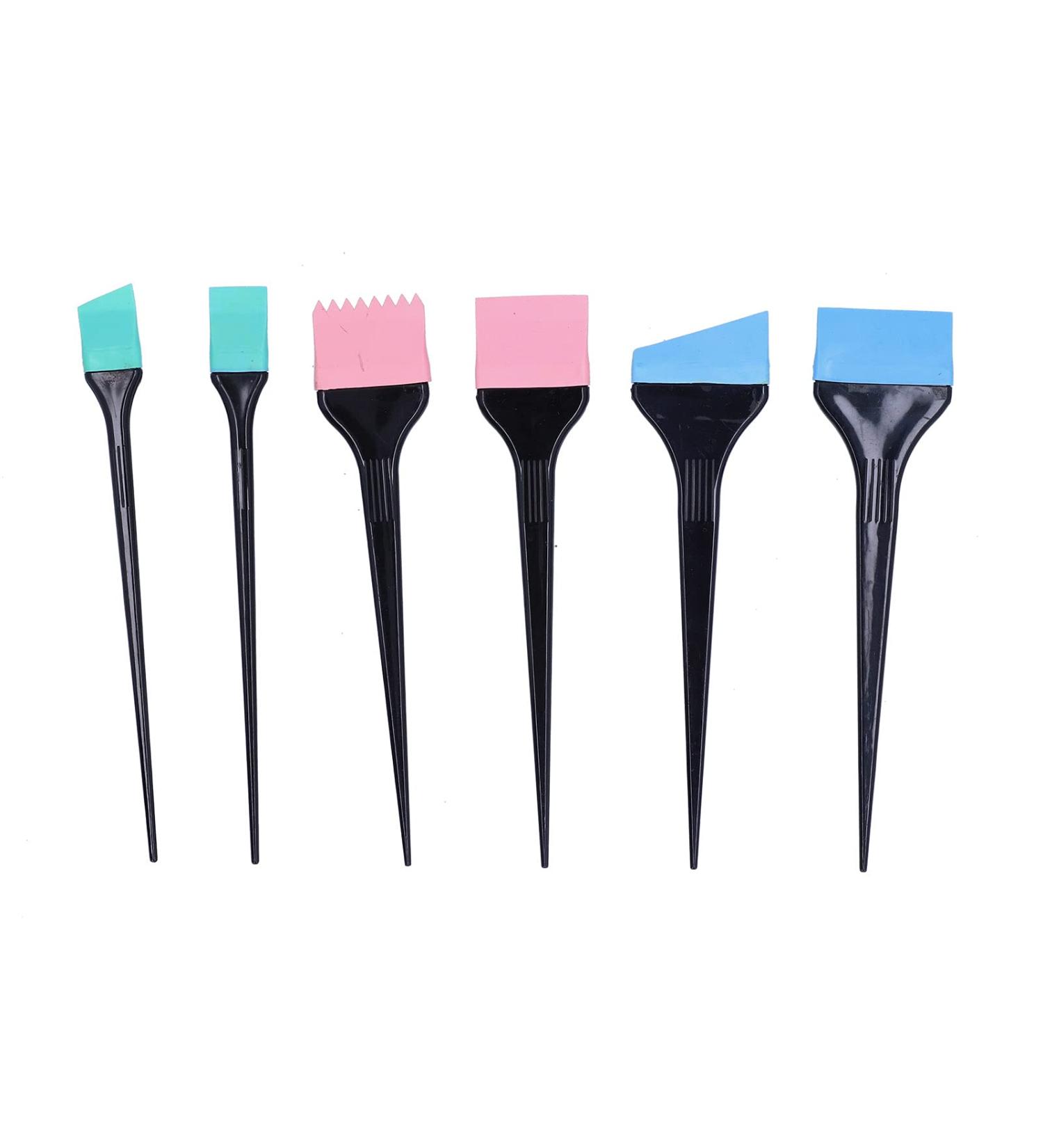 6pcs Hair Dye Applicator Brushes Silicone Hair Dye Brush Soft Bristles Hair Coloring Kit Hair Bleach Tinting Diy Tool for Home Barber Shop Salon - Buy Online on GoSupps.com