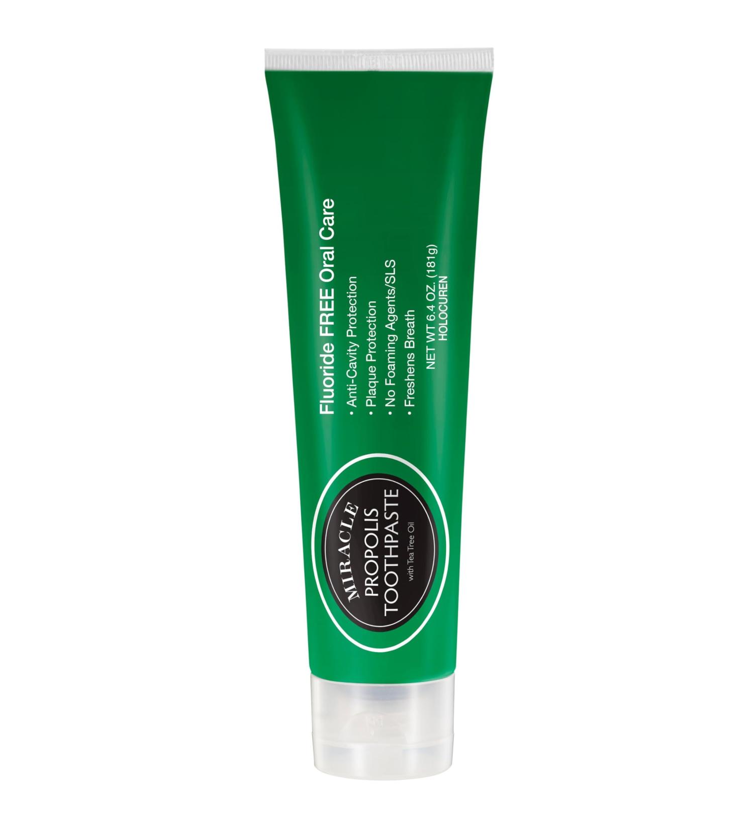 Holocuren Miracle Propolis Toothpaste with Tea Tree Oil Fluoride-Free 6.4 oz - Buy Online on GoSupps.com