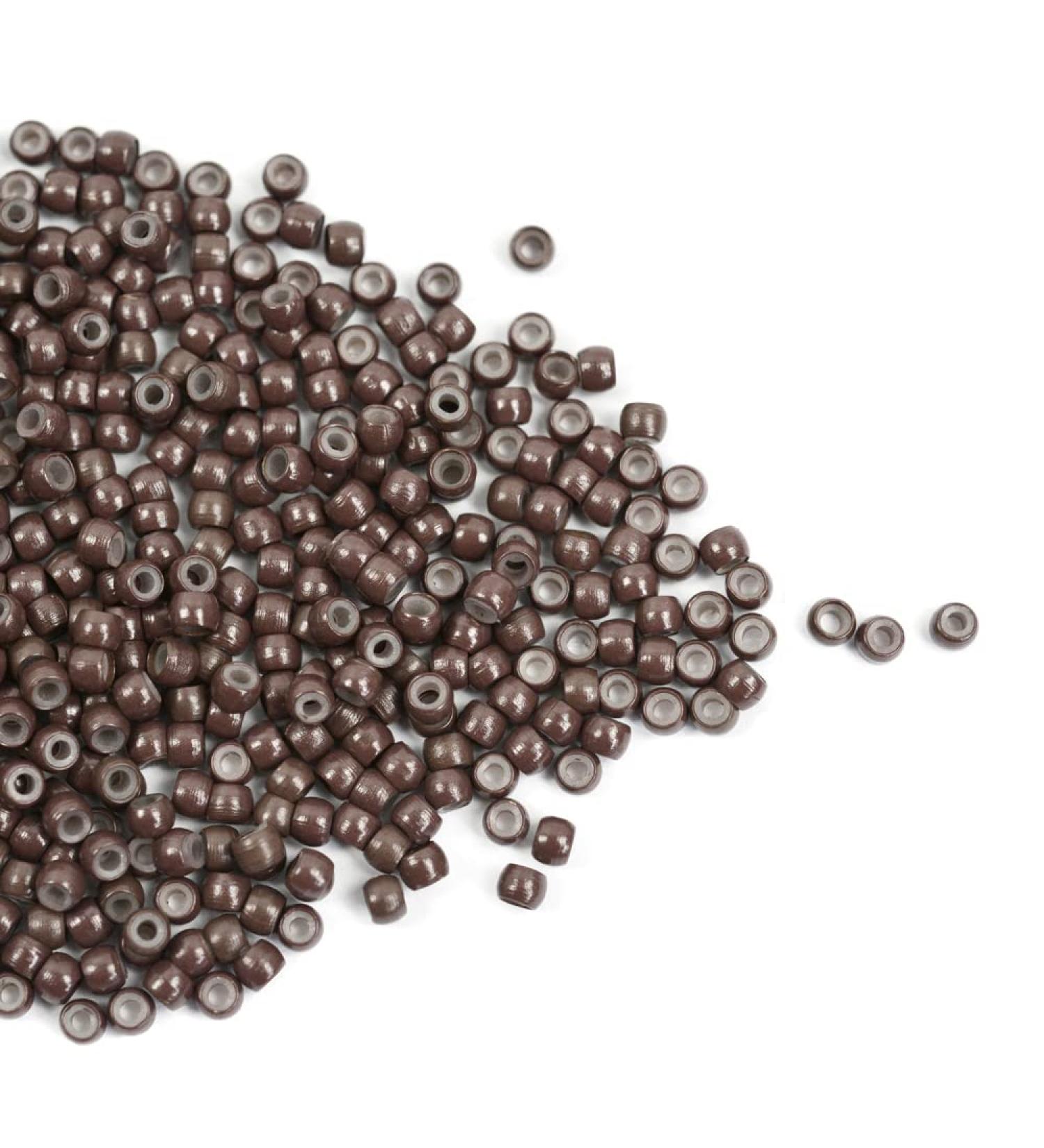500pcs 3.0mm Brown Silicone Nano Rings Hair Extension Beads - Micro Rings Links for Hair Extensions - Buy Online on GoSupps.com