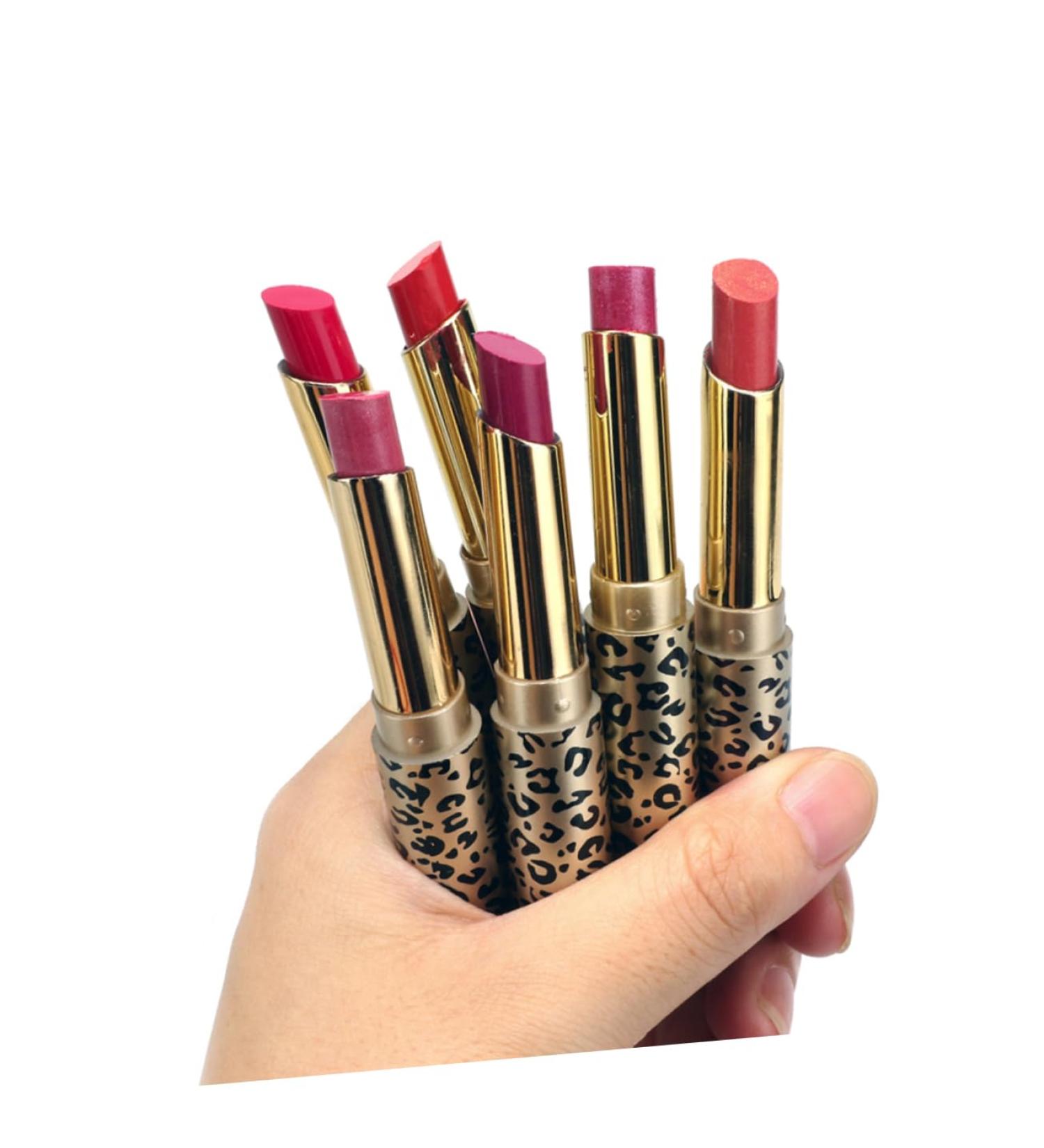  Beatifufu 12 Lipstick Moisturizing Lipstick Glitter Lip Cream Women Lipstick Lip Gloss Leopard Print - Buy Online on GoSupps.com