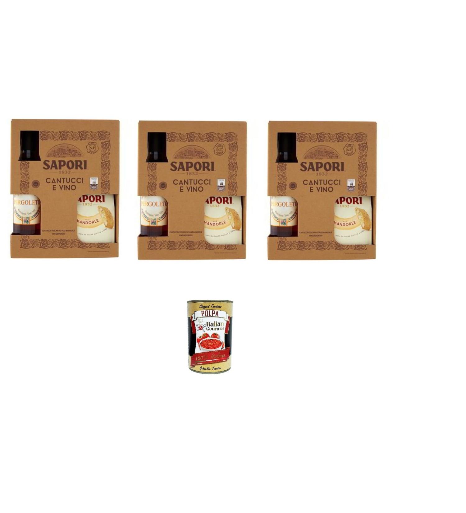 Italian Gourmet E.R. Flavors Pack Cantucci and Vin Santo Cantucci and Vin Santo 175 g + Gourmet Italian Pulp 400 g - Buy Online on GoSupps.com