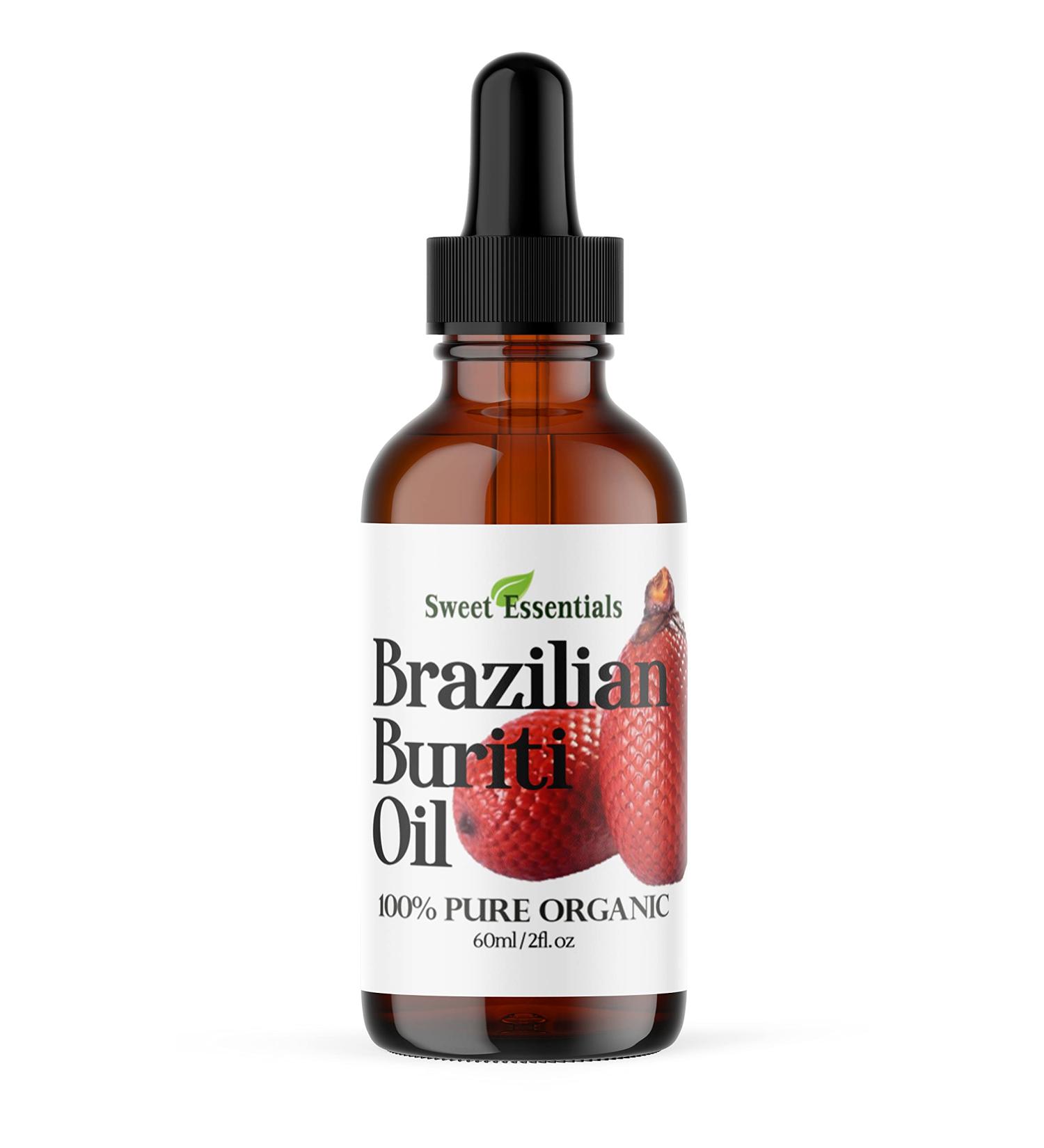 Buy 100% Organic Buriti (Aguaje) Fruit Oil - 2oz Cold-Pressed Glass Bottle | Pure Natural Moisturizer for Skin Hair & Face | Imported from Brazil - Buy Online on GoSupps.com