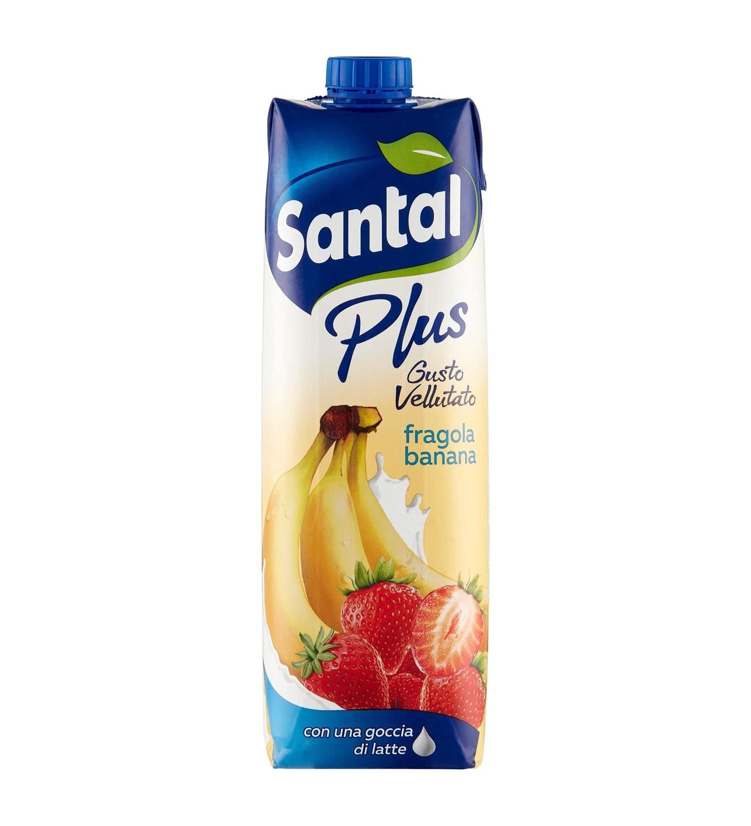  Santal Santal - Banana Strawberry Juice Plus With A Drop Of Milk - 6 pieces of 1 l 6 l  - Buy Online on GoSupps.com