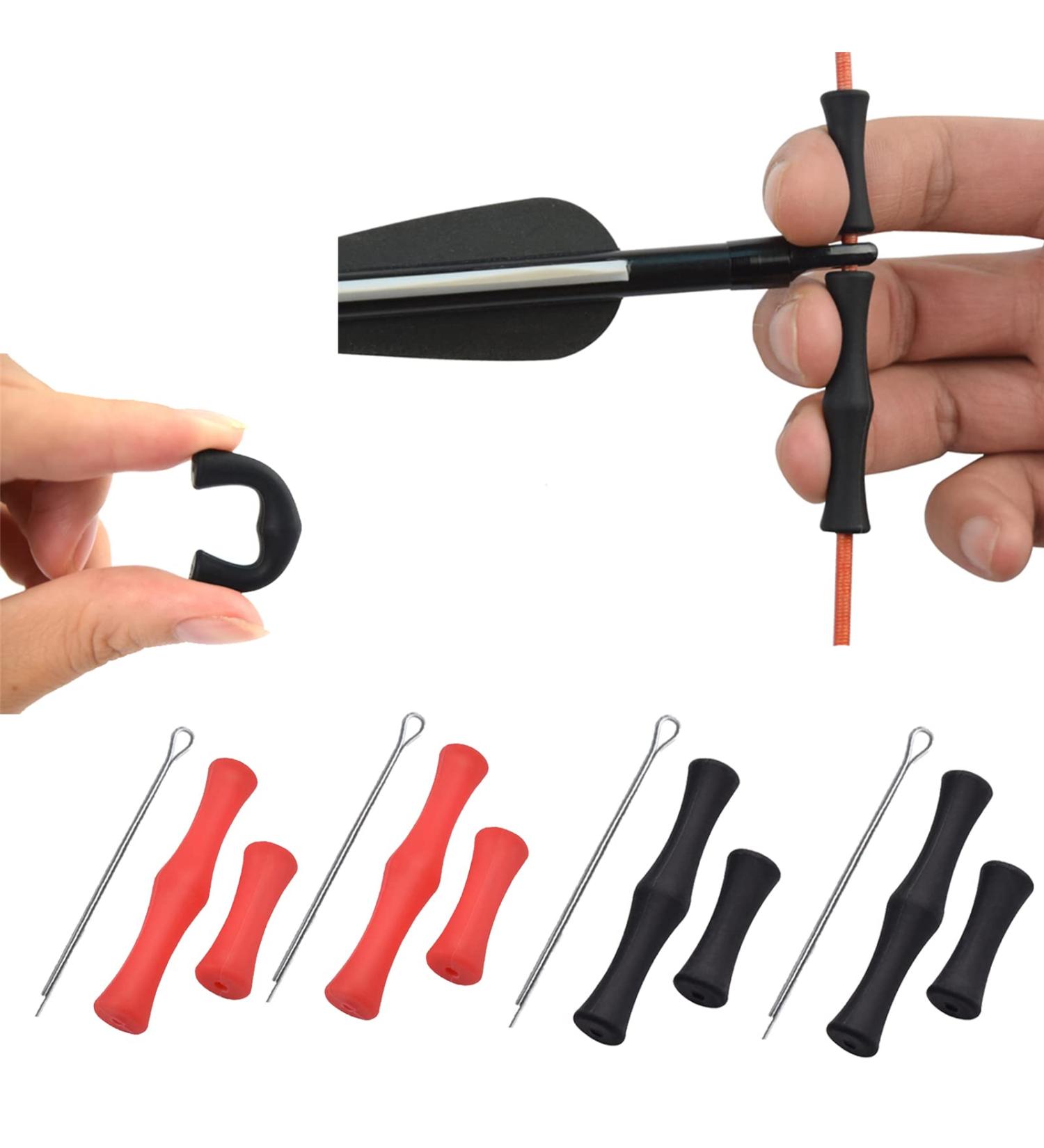 Elong 4 Packs Archery Finger Protectors - Finger Guards for Shooting & Hunting Bow Strings with Installation Tool - Buy Online on GoSupps.com