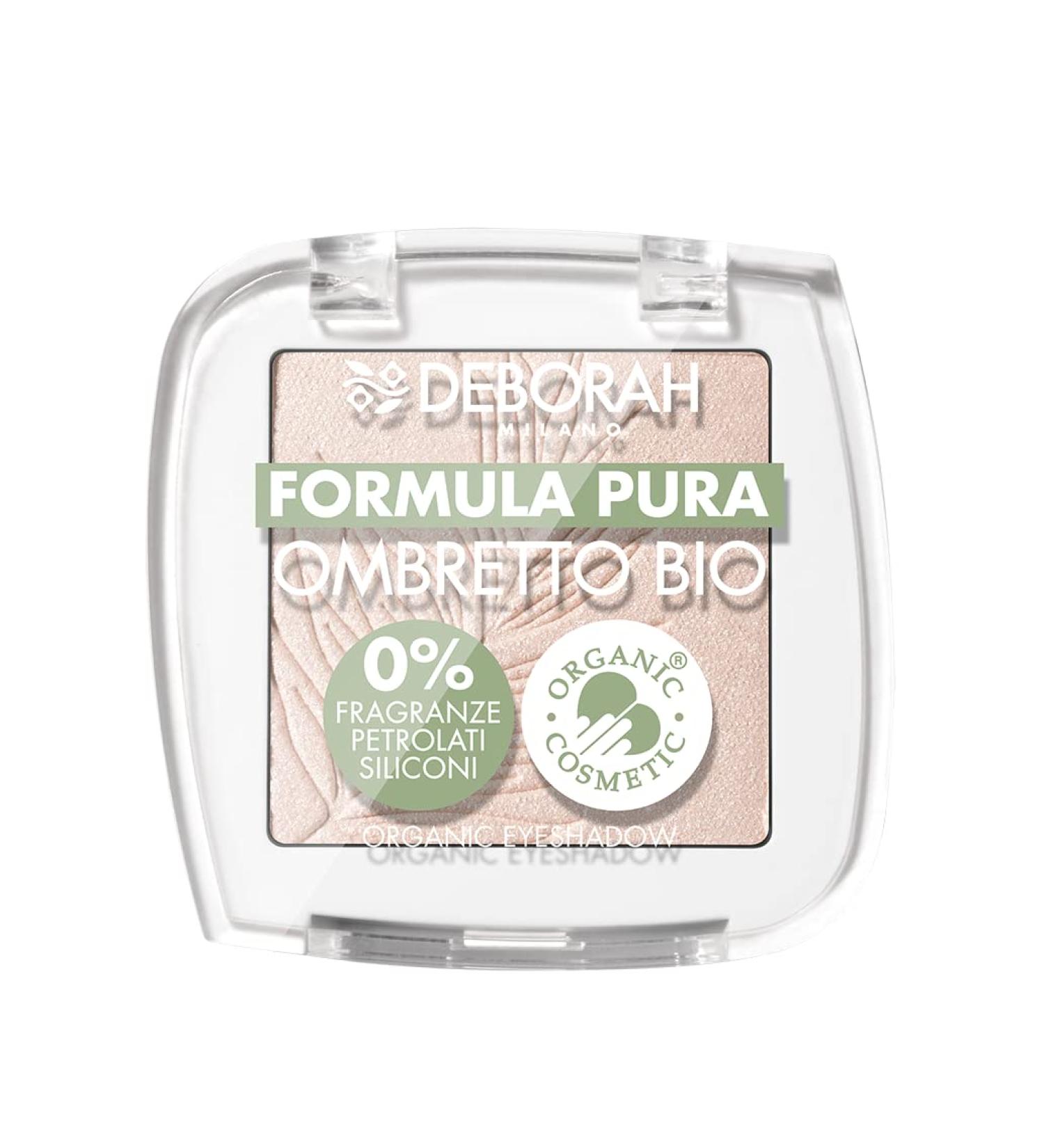  DEBORAH Deborah Organic Mono Eyeshadow Pure Formula Color No.02 Soft Gold with ingredients 100% natural vegan and animal friendly - Buy Online on GoSupps.com