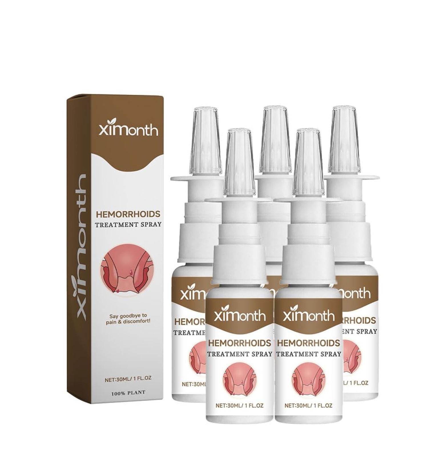 Natural Herbal Hemorrhoid Spray Hemorrhoid Relief Spray 30ml Hemorrhoid Itching Relief Spray Relieves Swelling and Hemorrhoid Discomfort (5pc) - Buy Online on GoSupps.com