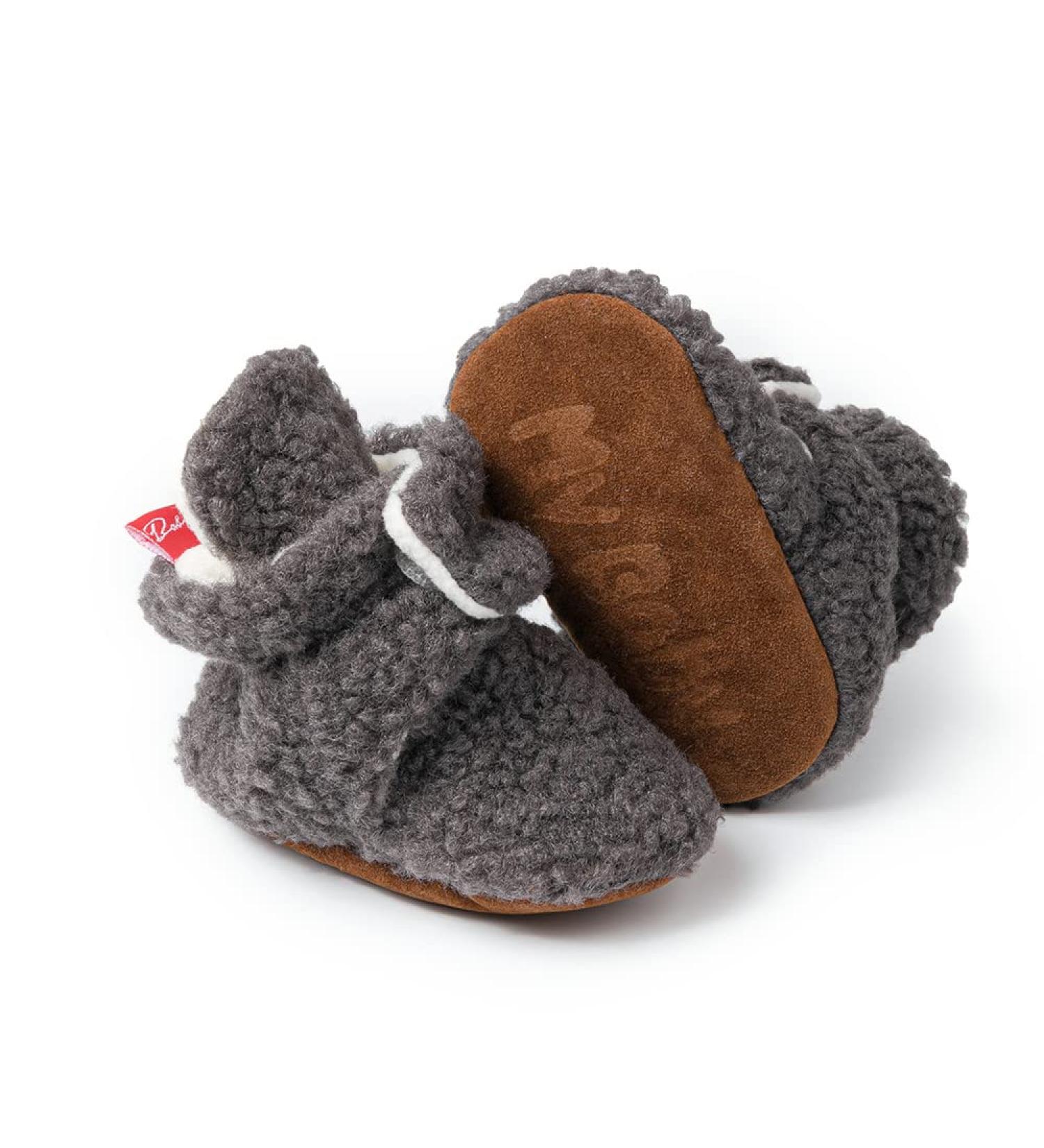 Sonsage Infant Snow Boots - Anti-Skid Sole Ankle Booties for Newborns | 6-12 Months | Winter Warm Crib Shoes (Deep Grey) - Buy Online on GoSupps.com