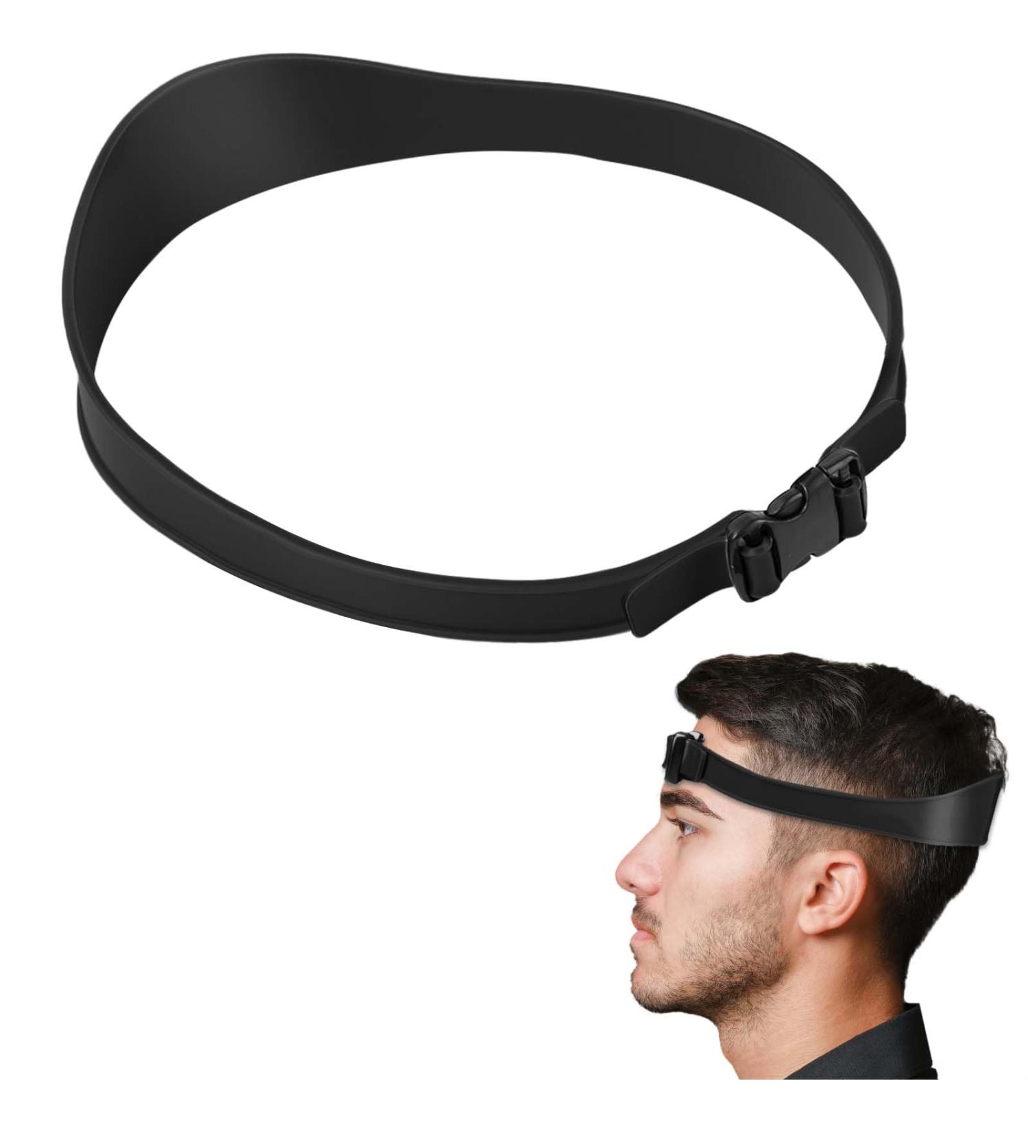 Hair Trimming Guide Adjustable Hairline Shaping Tool Curved Silicone Haircut Band Self Haircut Band for DIY Home Haircuts (Black) - Buy Online on GoSupps.com