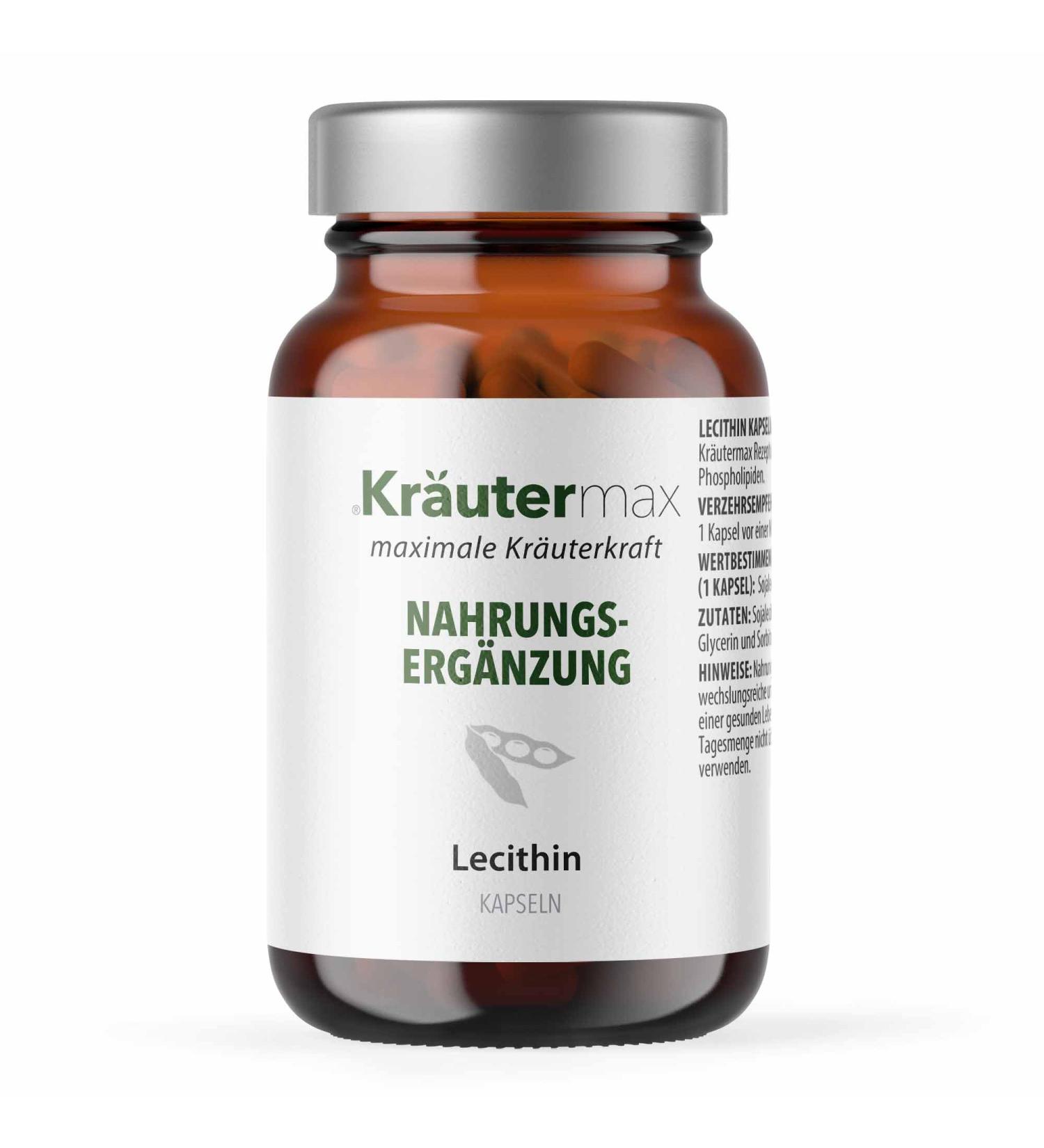 Herbal Max Lecithin capules powder soy furnished nutrition supplement soyalcithine 1 x 40 pieces - Buy Online on GoSupps.com