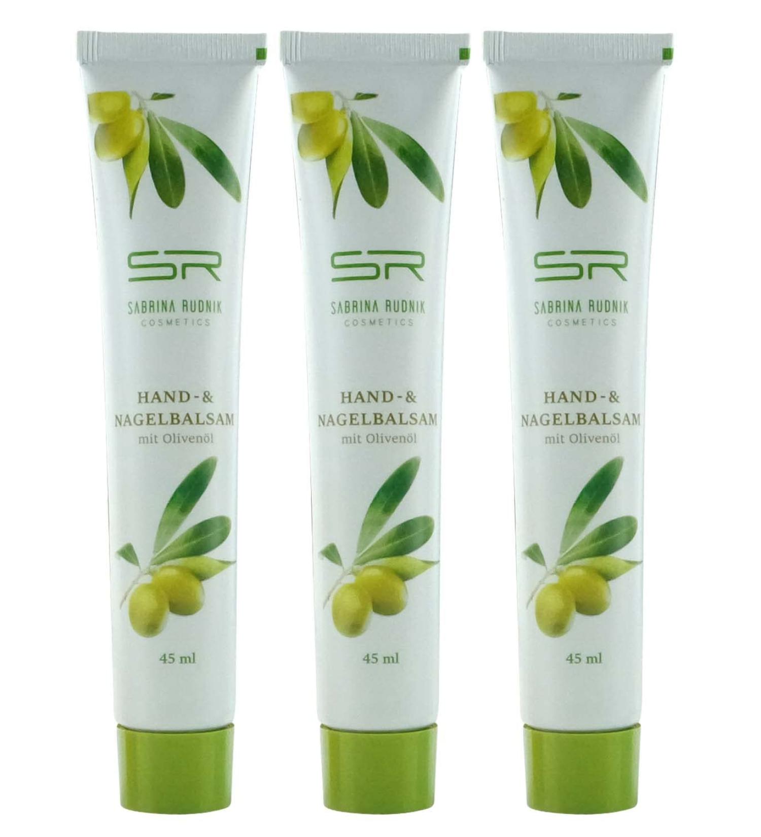Sabrina Rudnik Hand and Nail Balm Olive 45 ml Pack of 3 + Notepad varivendo - Buy Online on GoSupps.com
