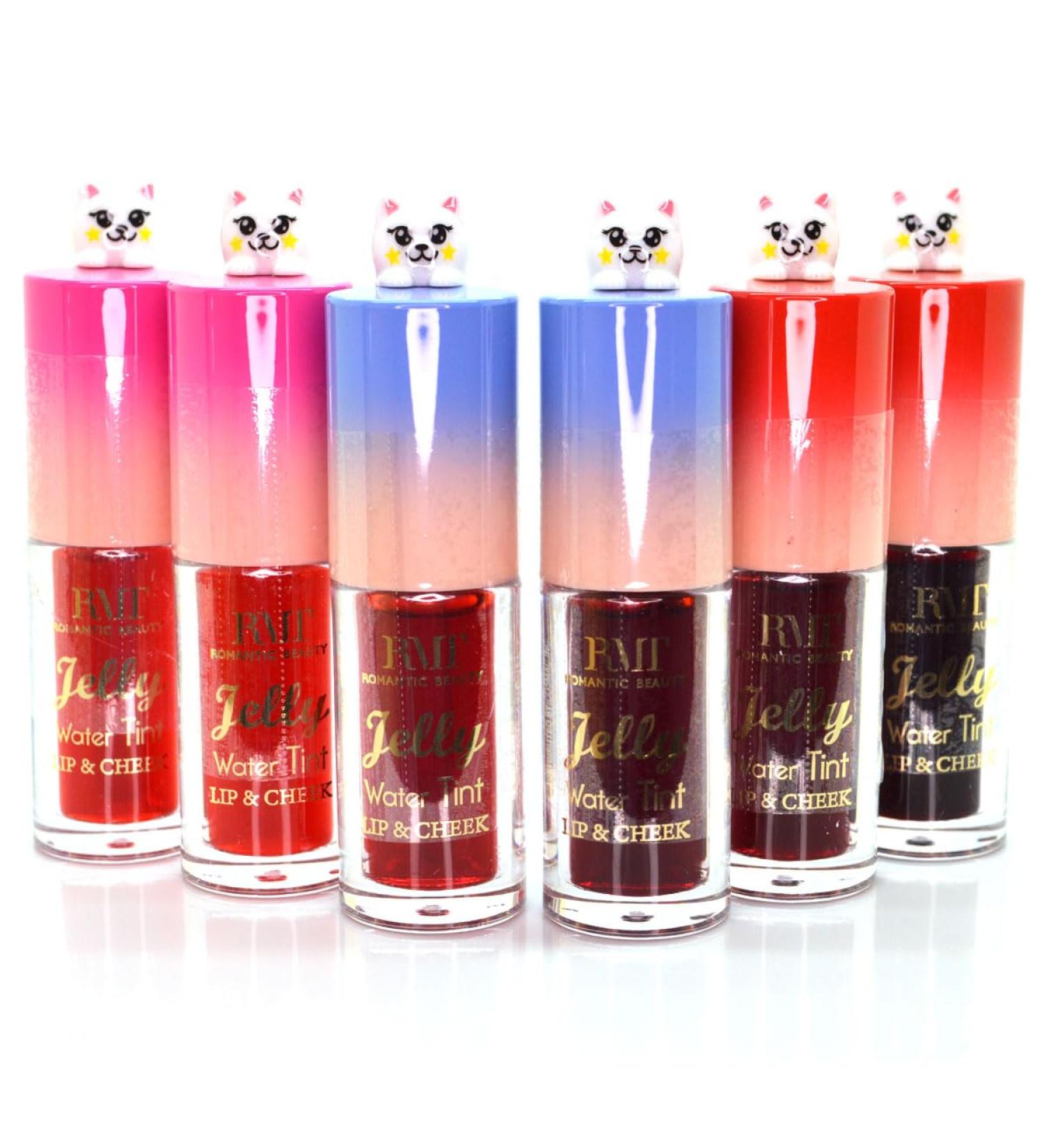 Buy 6 Full Set Cutty Cat Purr-Fect Jelly Cheek & Lip Tint Gloss - Waterproof & Zipper Bag in Pink | International Shipping - Buy Online on GoSupps.com