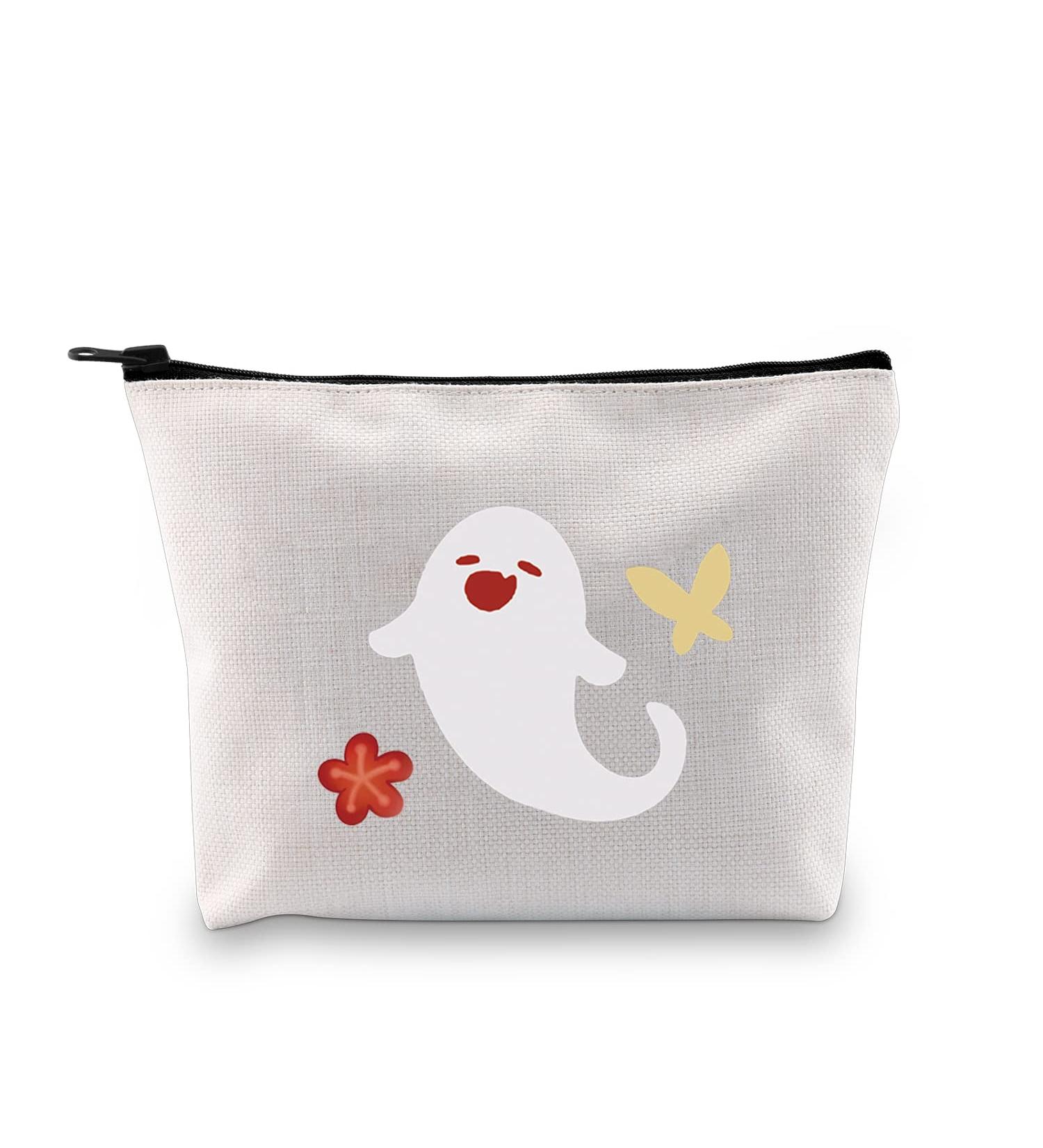 Funny Anime Ghost Cosmetic Bag - Hu Tao Zipper Makeup Bag | Genshin Impact Merchandise for Anime Lovers - Buy Online on GoSupps.com