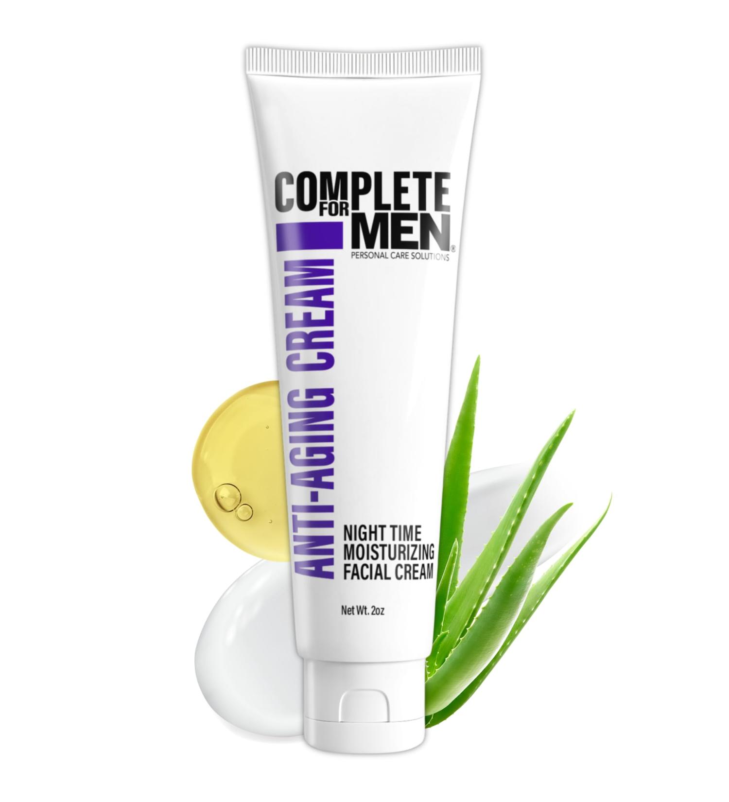 Best Anti-Aging Face Cream for Men | Night Moisturizer for Fine Lines & Wrinkles | Natural Skin Care Treatment - Buy Online on GoSupps.com