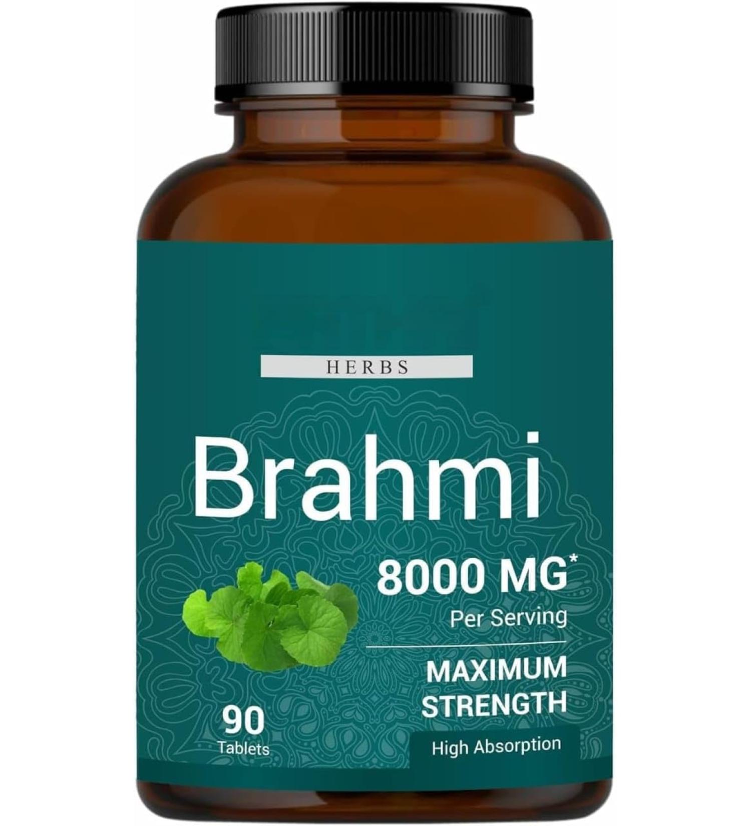 Bacopa Monnieri/Brahmi Tablet - 8000mg 90 Tablets - Buy Online on GoSupps.com