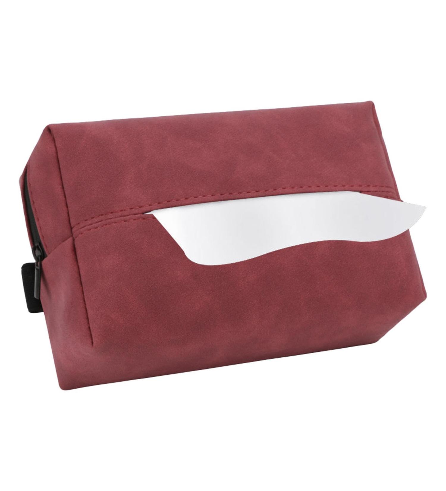 SENZZ Car Armrest Tissue Holder - Zippered Tissue Holder with Elastic Band - Vehicles Road Trip Essentials for Vehicles - Buy Online on GoSupps.com