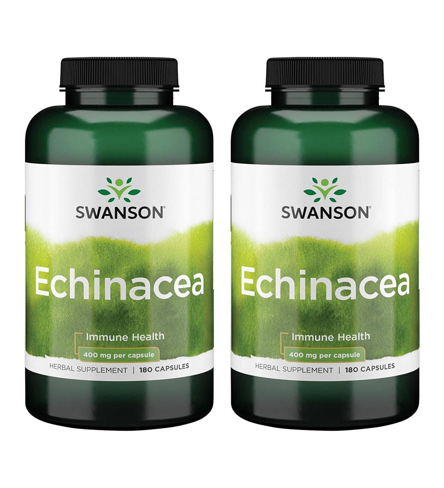 Swanson Echinacea 400 mg - 180 Capsules for Immune Support | Buy Now - Buy Online on GoSupps.com