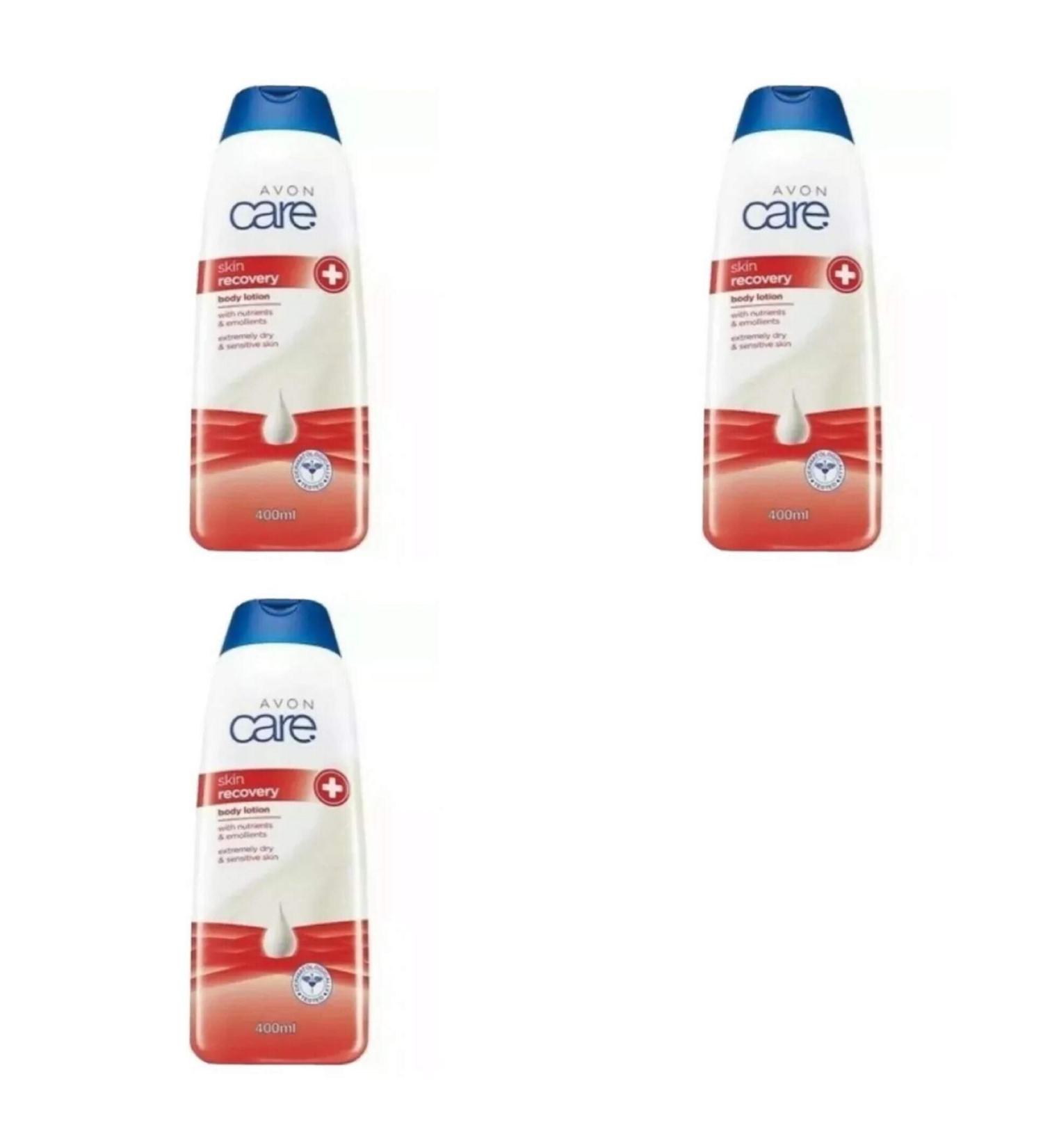 3x Avon Care Skin Recovery Body Lotion-400ml x3 1200ml