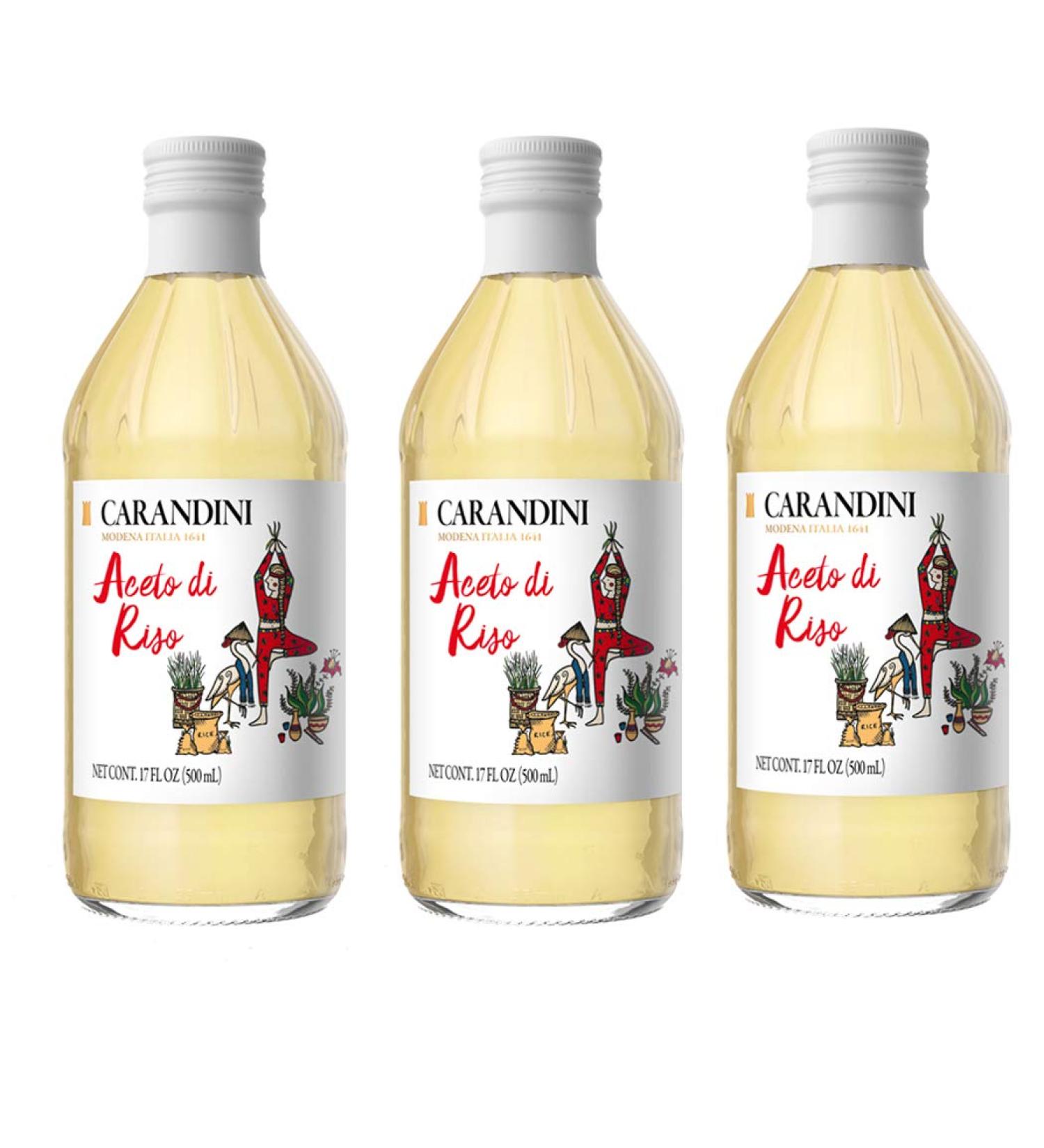  Carandini Rice Vinegar 500ml x 3 - Buy Online on GoSupps.com