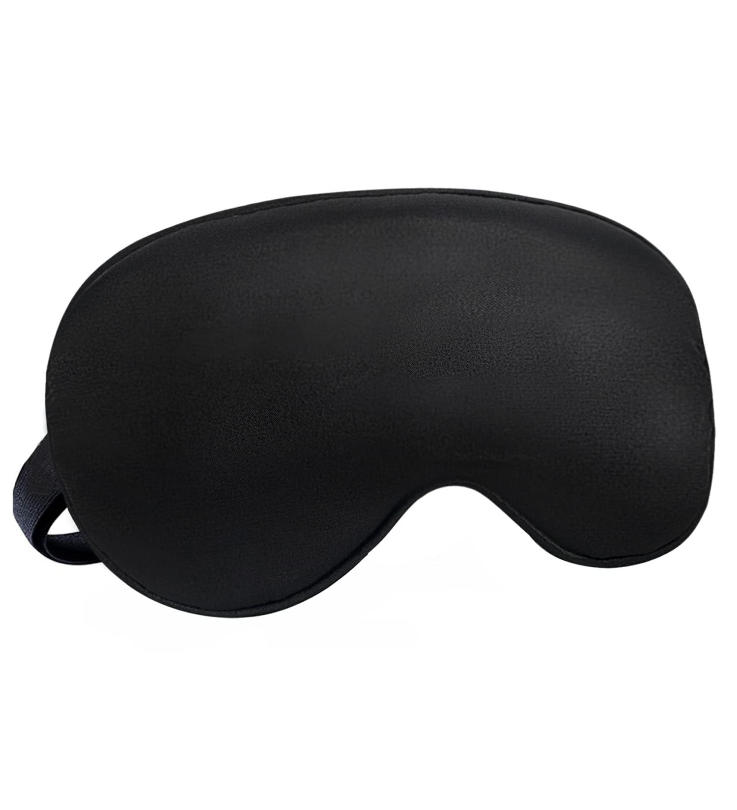 Buy Audamp Silk Sleep Mask - Adjustable Night Eye Mask for Comfortable Rest | Ultra-Soft Skin-Friendly Black - Buy Online on GoSupps.com