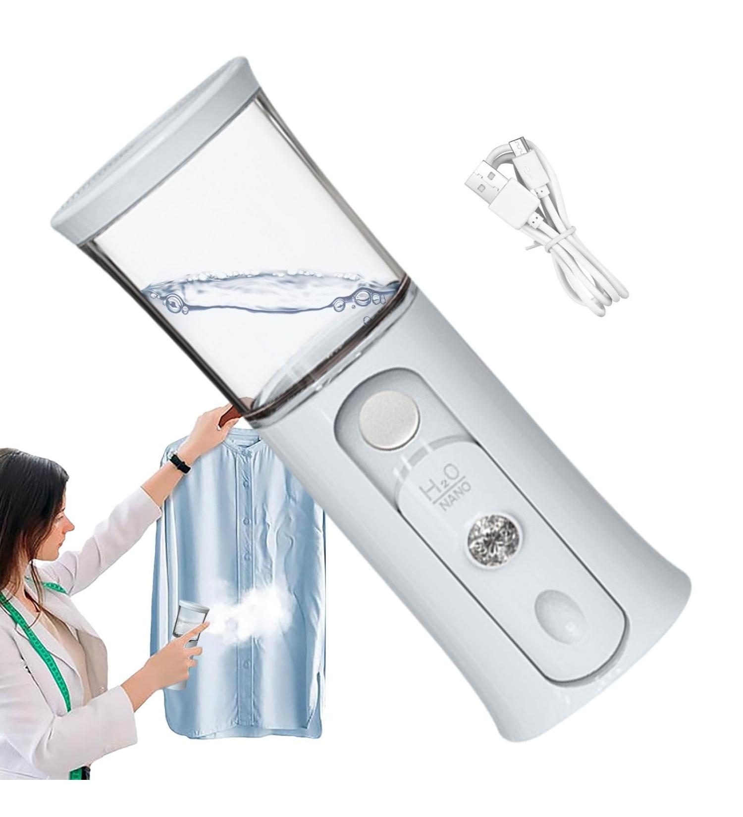 Portable Face Mister Handheld Cordless Face Steamer 30ml Visual Water Tank Cordless Handheld Mister Handy Nano Mister with Colorful Light for Face Hydrating Skin Care Daily Makeup White - Buy Online on GoSupps.com