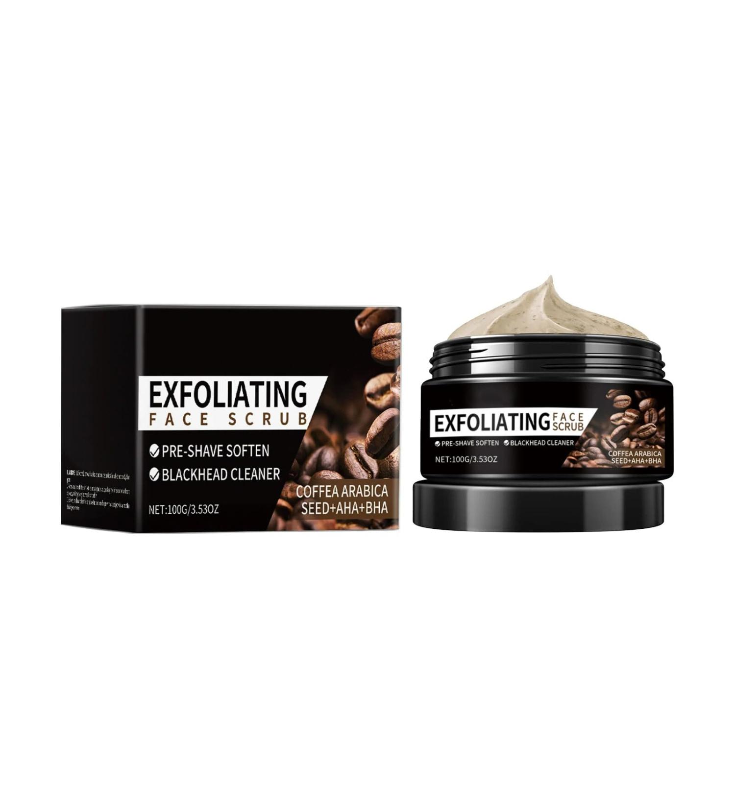 Coffee Facial Scrub for Men - Facial & Beard Cleansing Pore Refining Refreshing Comfortable & Deep Cleansing Paste - Buy Online on GoSupps.com