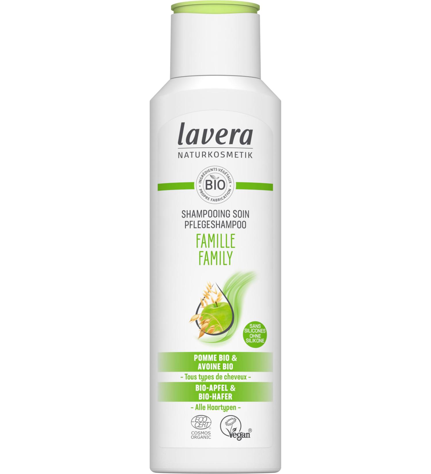 lavera Family Care Shampoo - silicone-free - Gentle cleansing & pleasant freshness - vegan - natural cosmetics - 250 ml - Buy Online on GoSupps.com