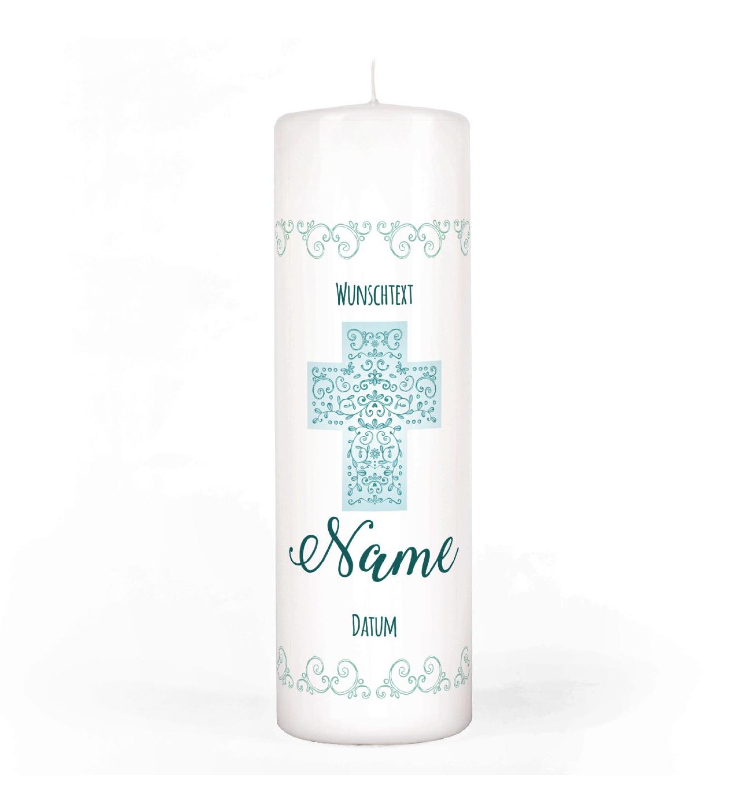 Striefchen Personalized Candle for Baptism Communion & Confirmation - Custom Name & Date for Boys - Buy Online on GoSupps.com