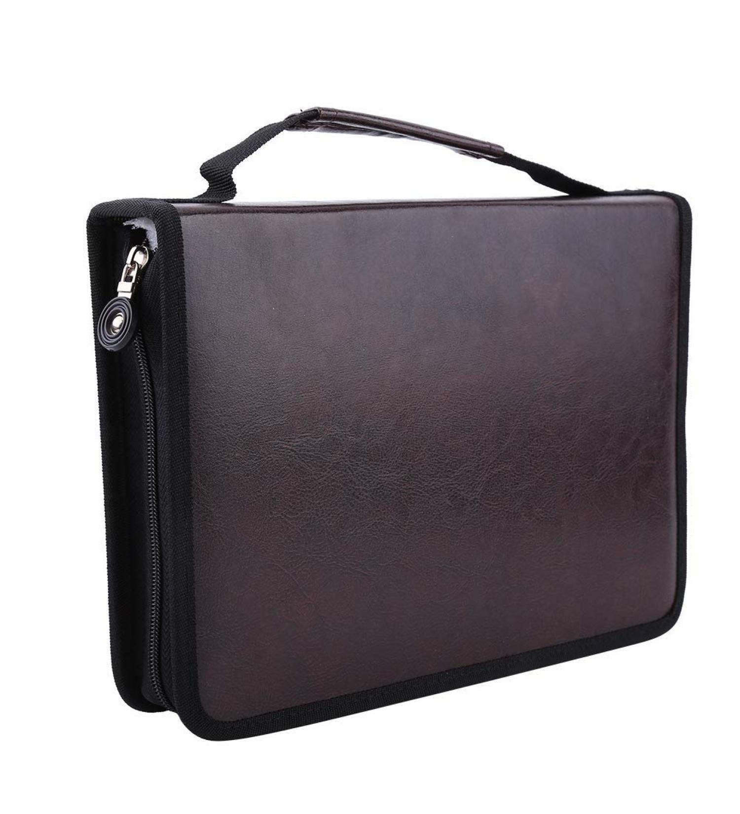 Pencil Roll  150 Slots Drawing Pencils and Sketch Kit PU Leather Fabric Pencil Carry Case Pen Bag Pouch With Handle Multi-Layer Art Colored Pencils Holder Storage Organizer Stationary Case for Pen Cos Brown - Buy Online on GoSupps.com