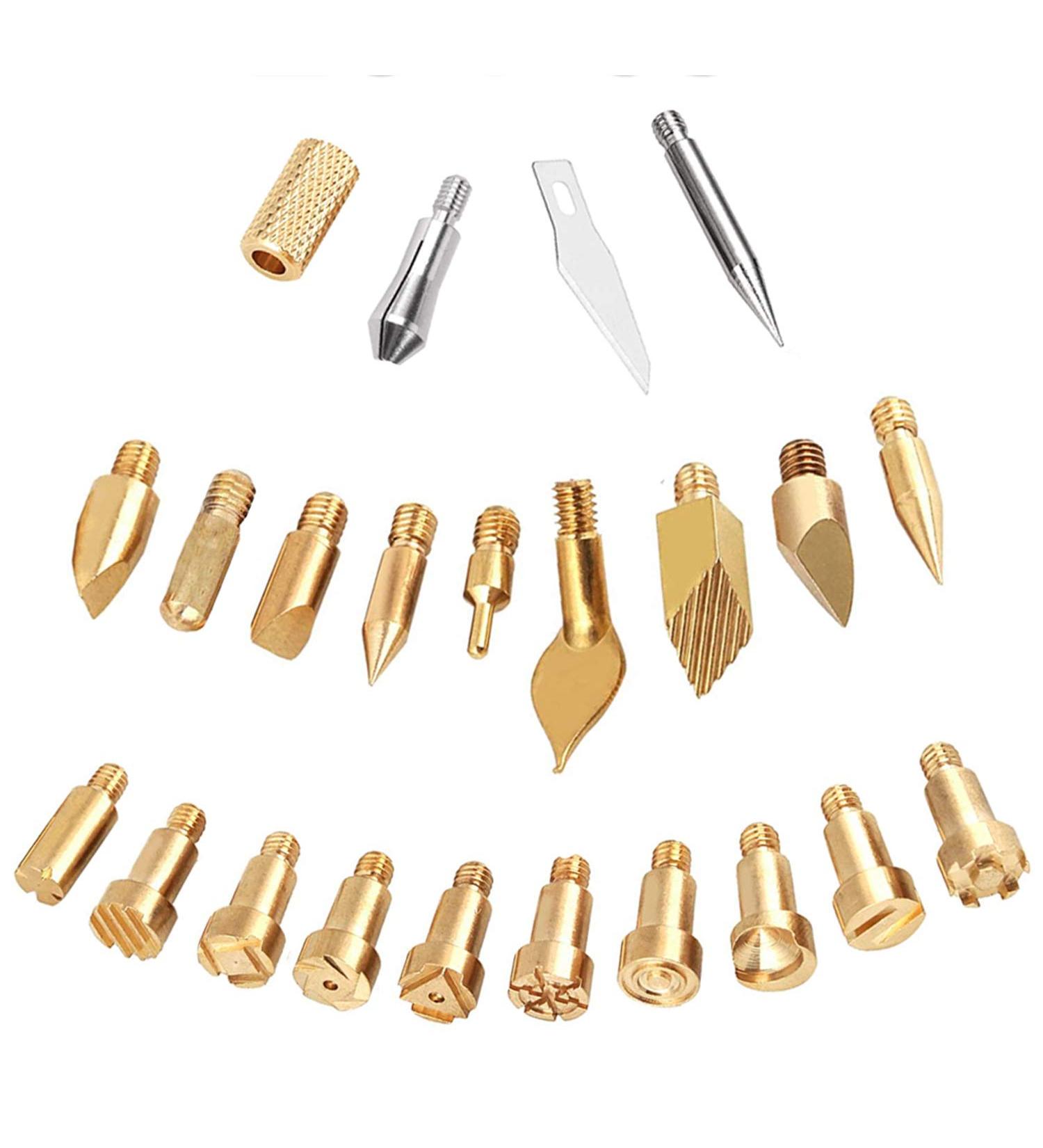 23Pcs Pyrography Wood Burning Tips Kit for Embossing & Carving - Ideal for Adults, Beginners & DIY Projects - Buy Online on GoSupps.com