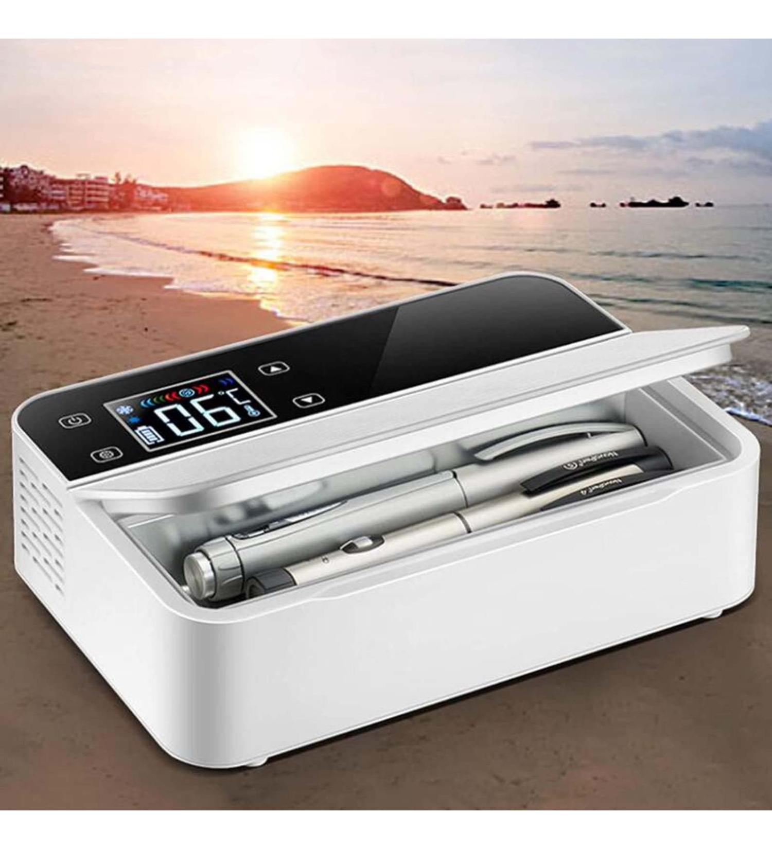 Portable Insulin Cooler Box for Car Smart LED Display Medication Refrigerator with USB Charging Cable for Travel Household - Buy Online on GoSupps.com