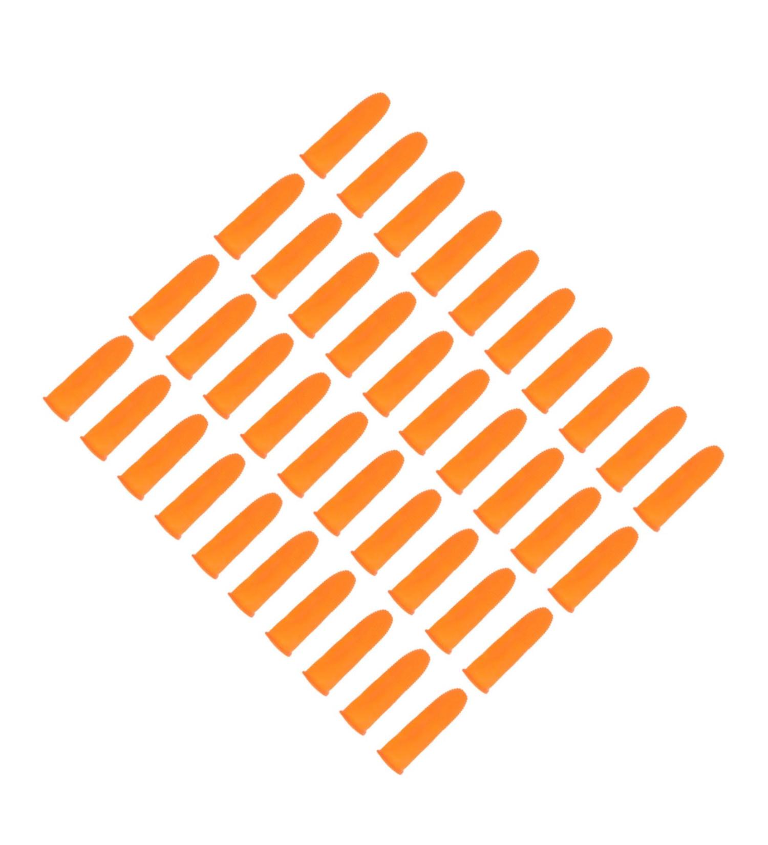 NOLITOY 100pcs Non-Slip Finger Cots - Wear-Resistant Anti-Skid Finger Protectors | Orange 6x1.5cm - Ideal for eCommerce Shipping Worldwide - Buy Online on GoSupps.com