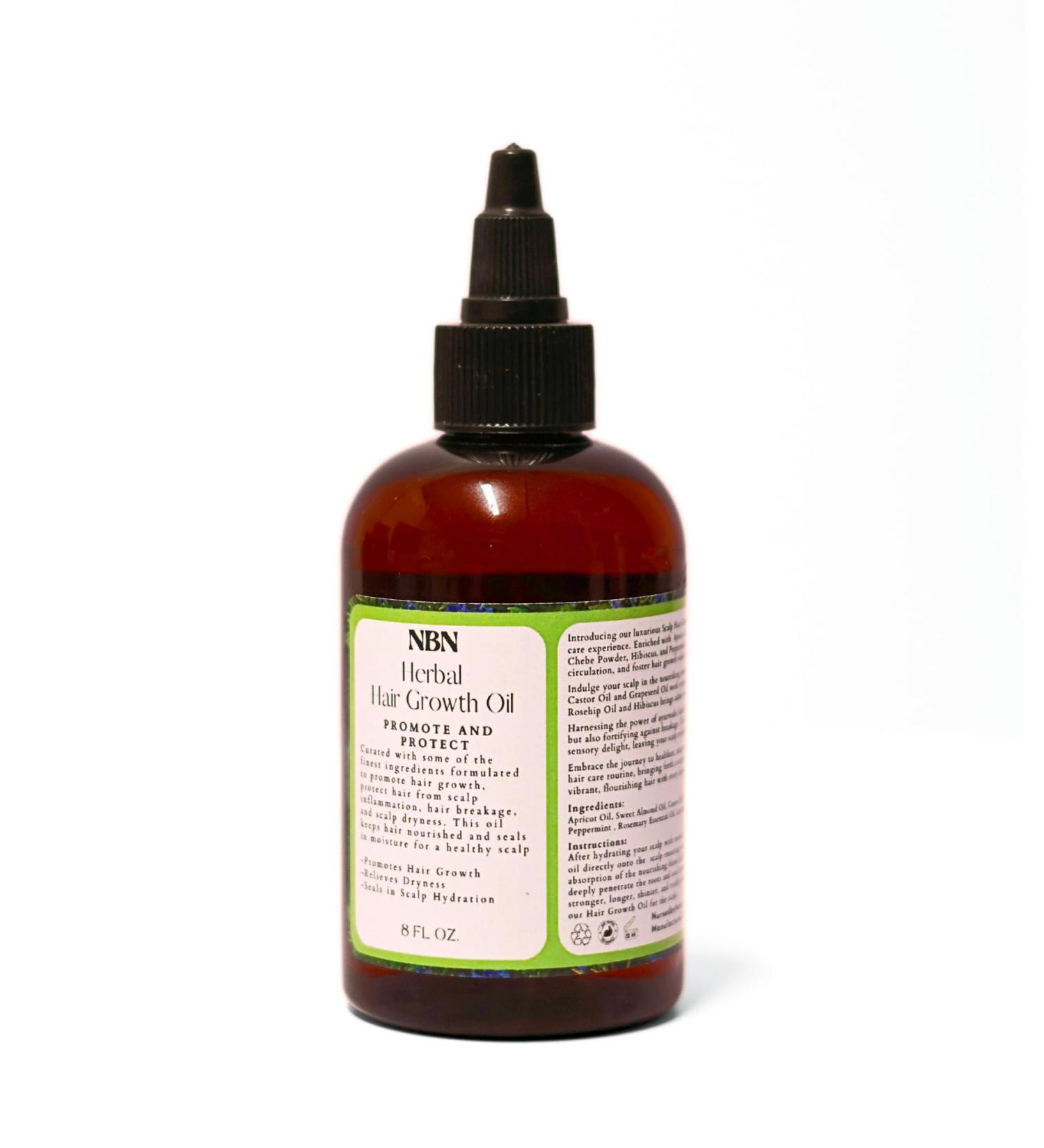 Hair Growth Oil - Herbal Formula with Rosemary Peppermint & Hibiscus | Potent Hair Regrowth Serum & Moisturizer | International Shipping Available - Buy Online on GoSupps.com