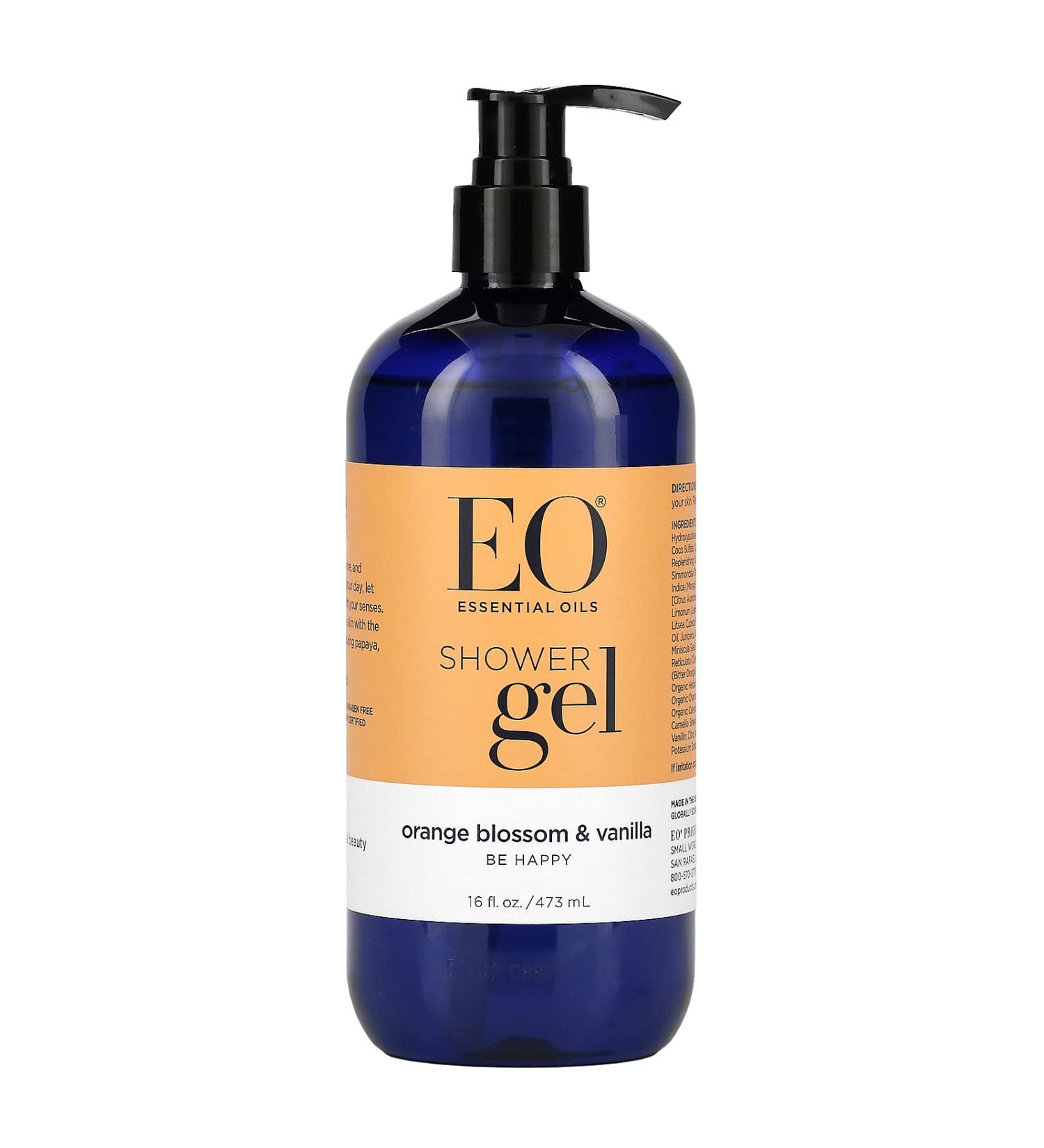EO Products Shower Gel Orange Blossom & Vanilla 16 fl oz (473 ml)