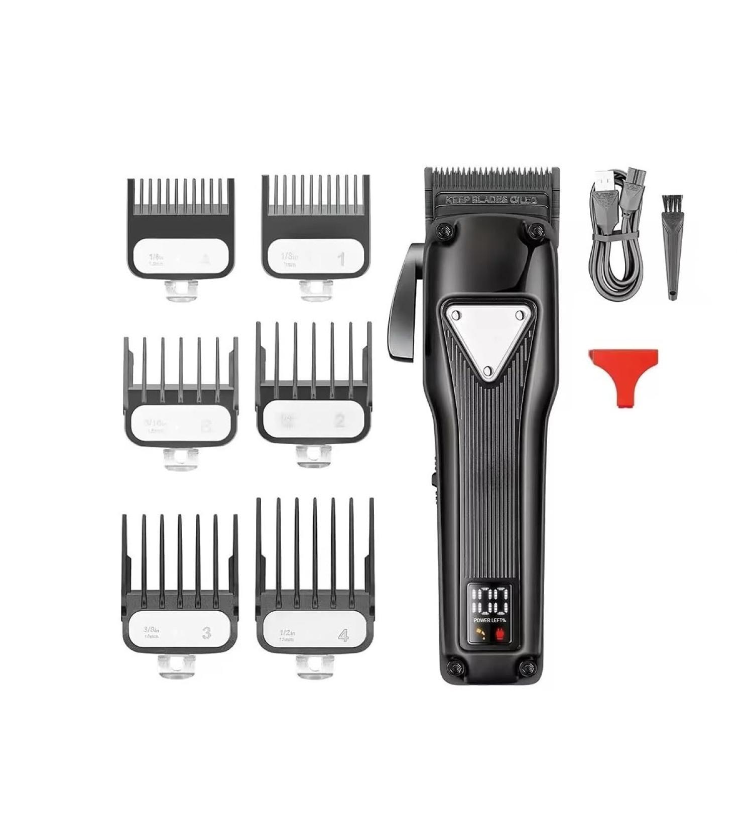 Professional Hair Clippers for Men - Rechargeable Brushless Motor Digital Display DLC Blade - Black - Buy Online on GoSupps.com